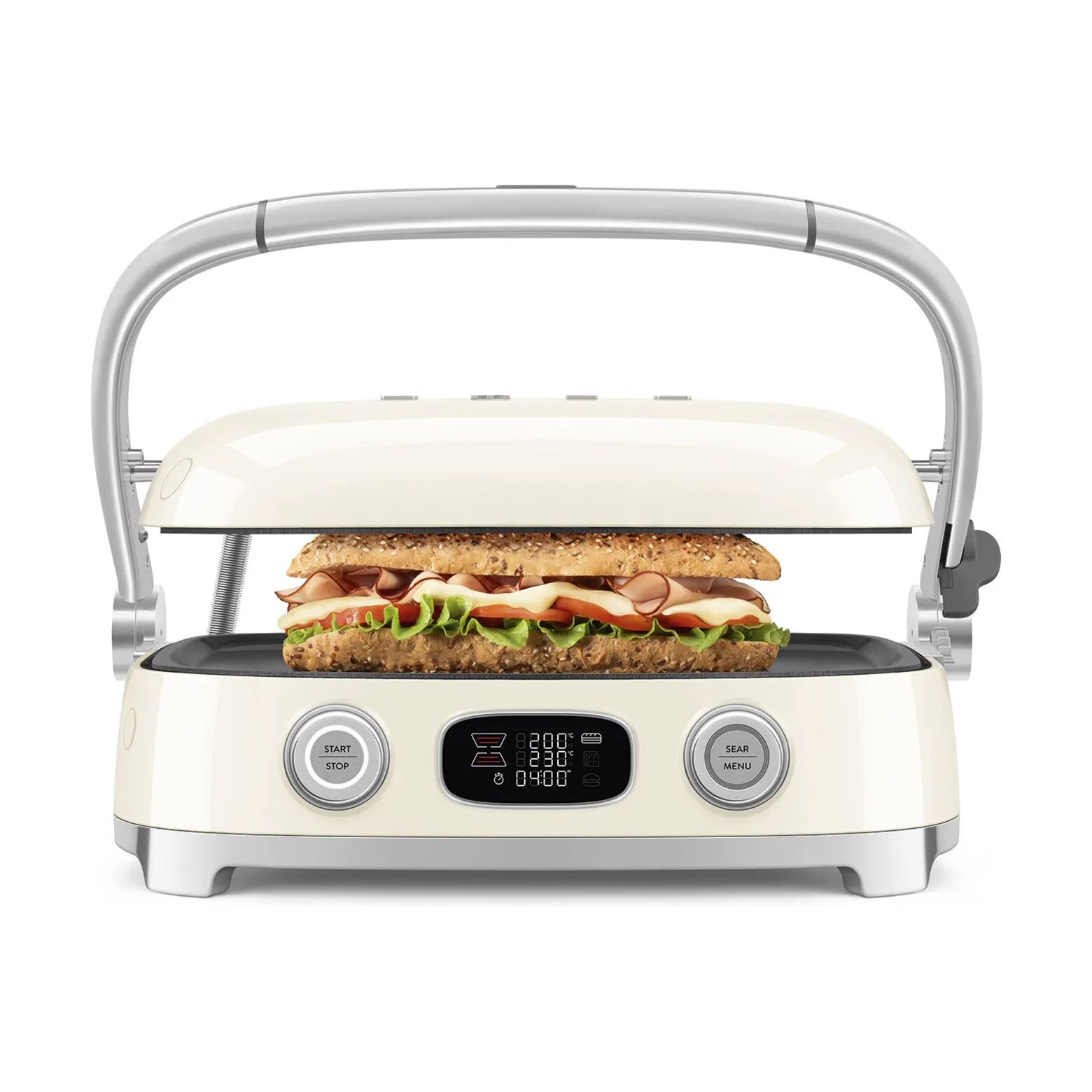 Smeg Toastere 50's style Multigrill i creme, 4