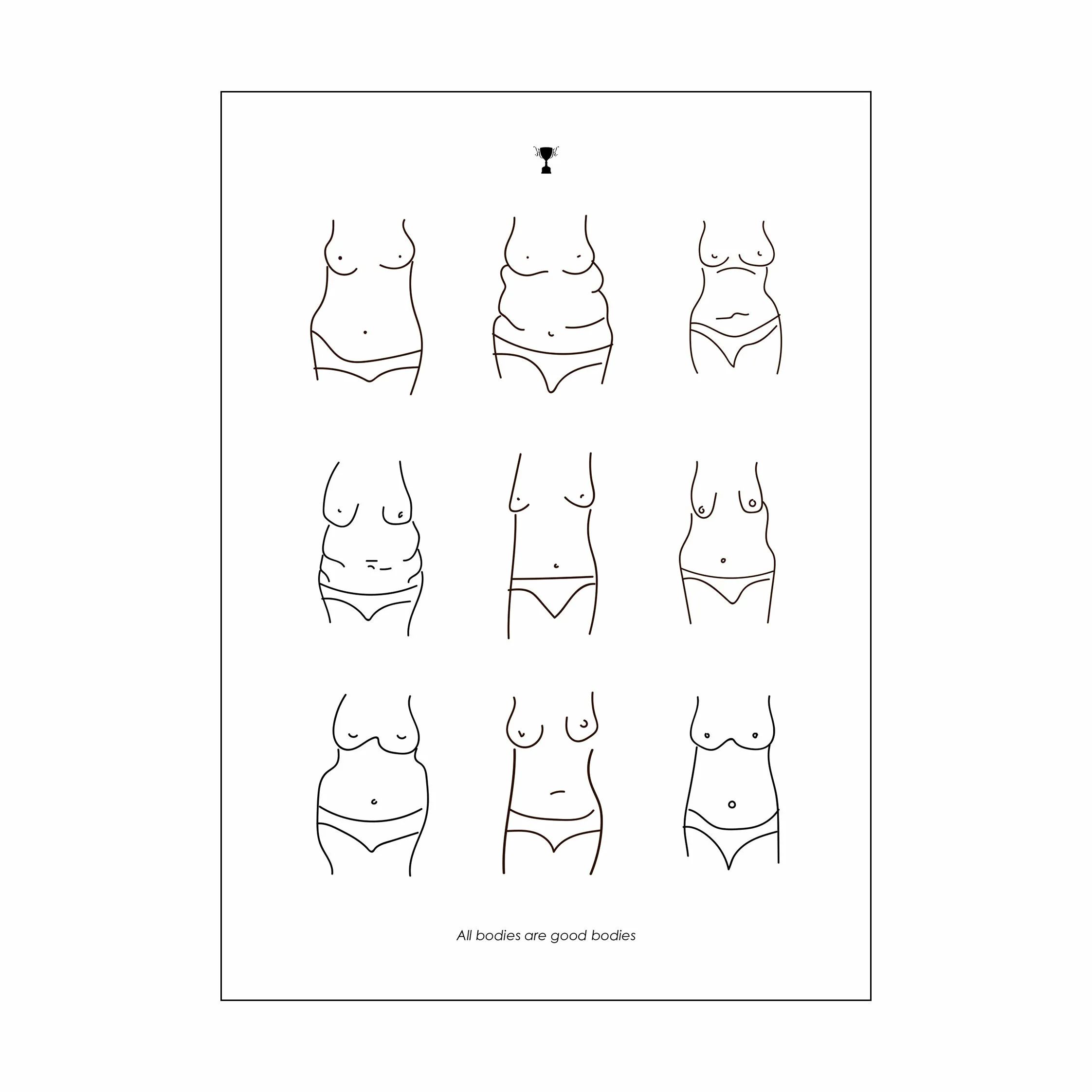 Poster&Frame Plakater plakat - Bodies i B50 x L70 cm, 1