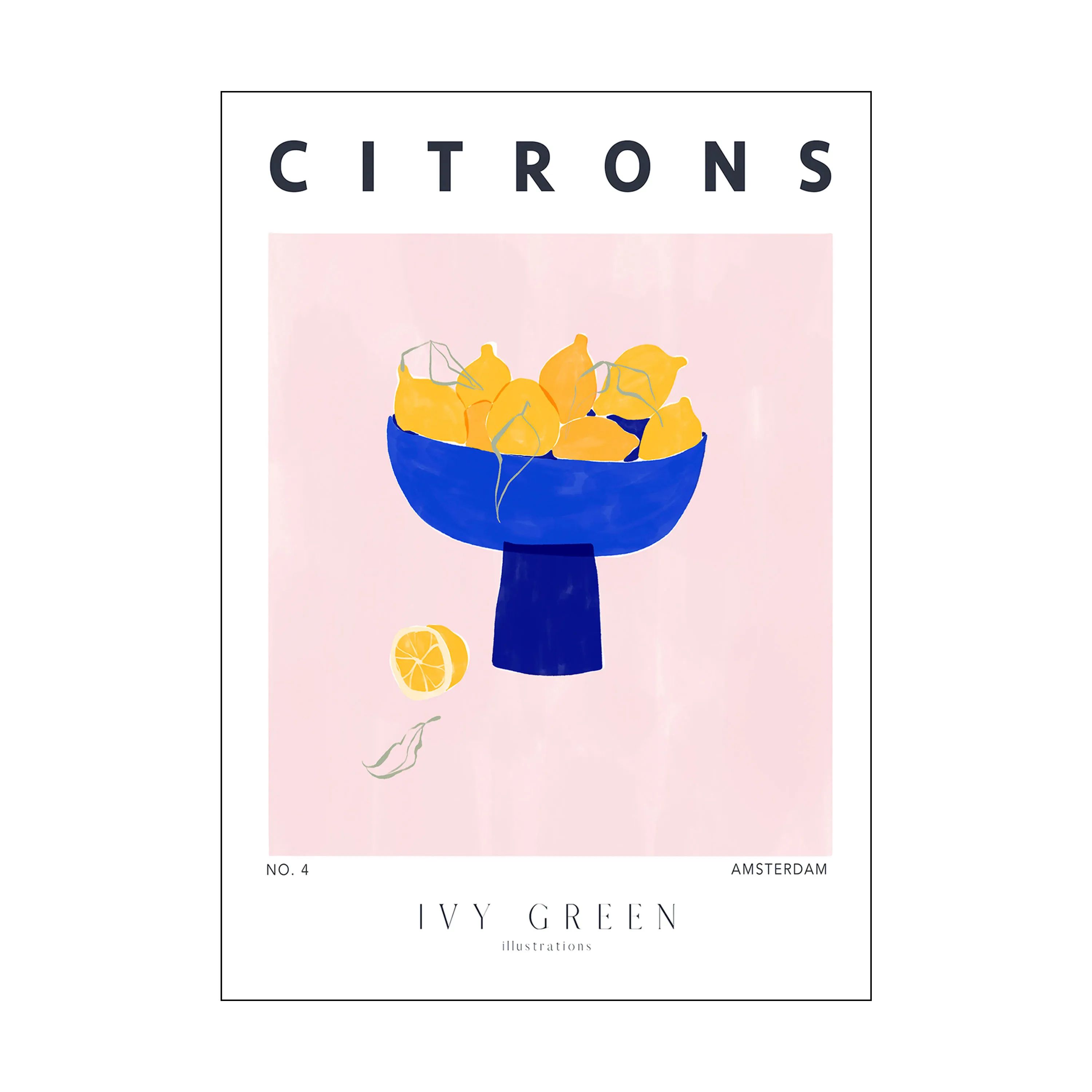 Poster&Frame Plakater Ivy Green Illustrations Plakat - Lemons i B30 x L40 cm, 1