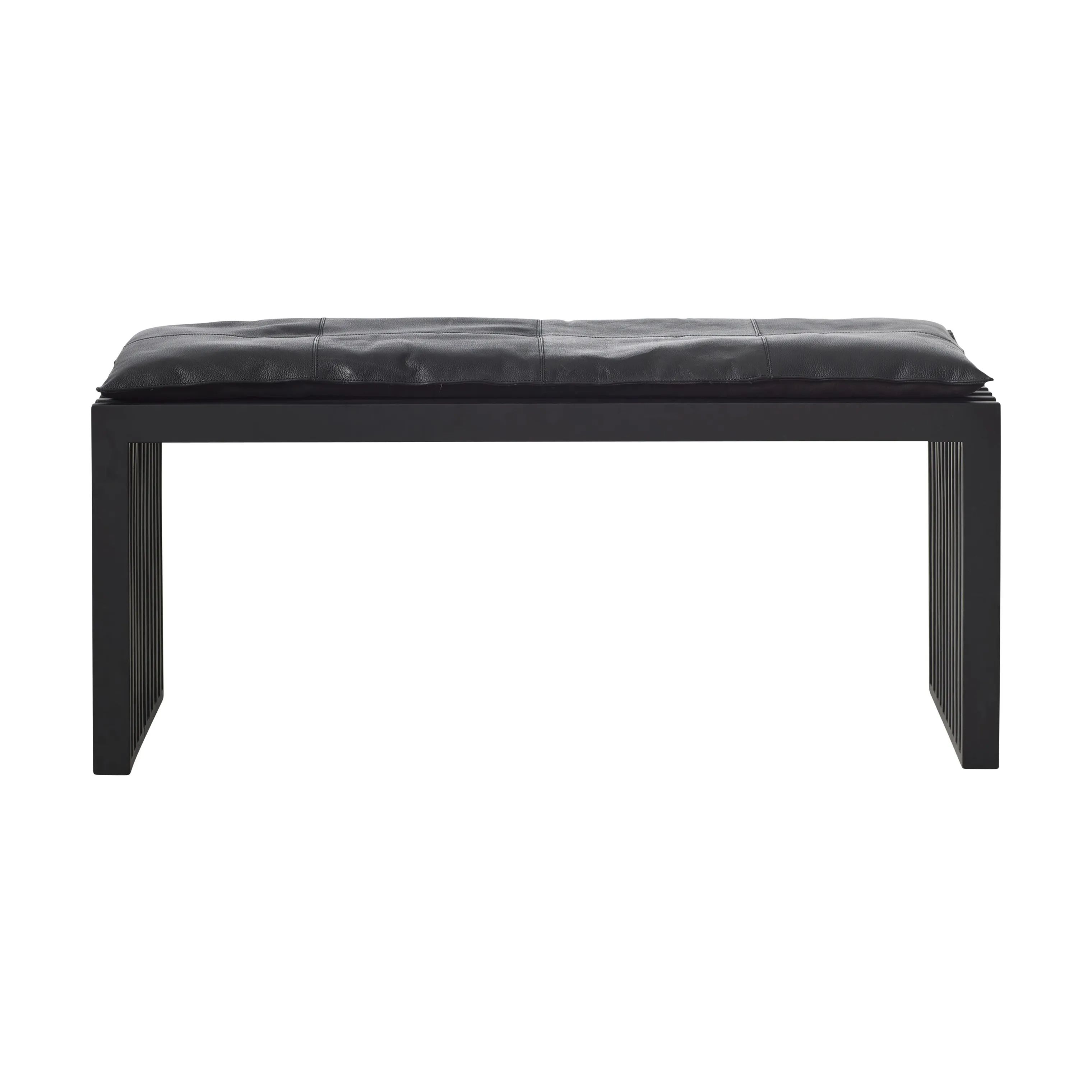 cinas Skamler Rib Bænk inkl. sort hynde i Sort/sort, 104 cm, 3