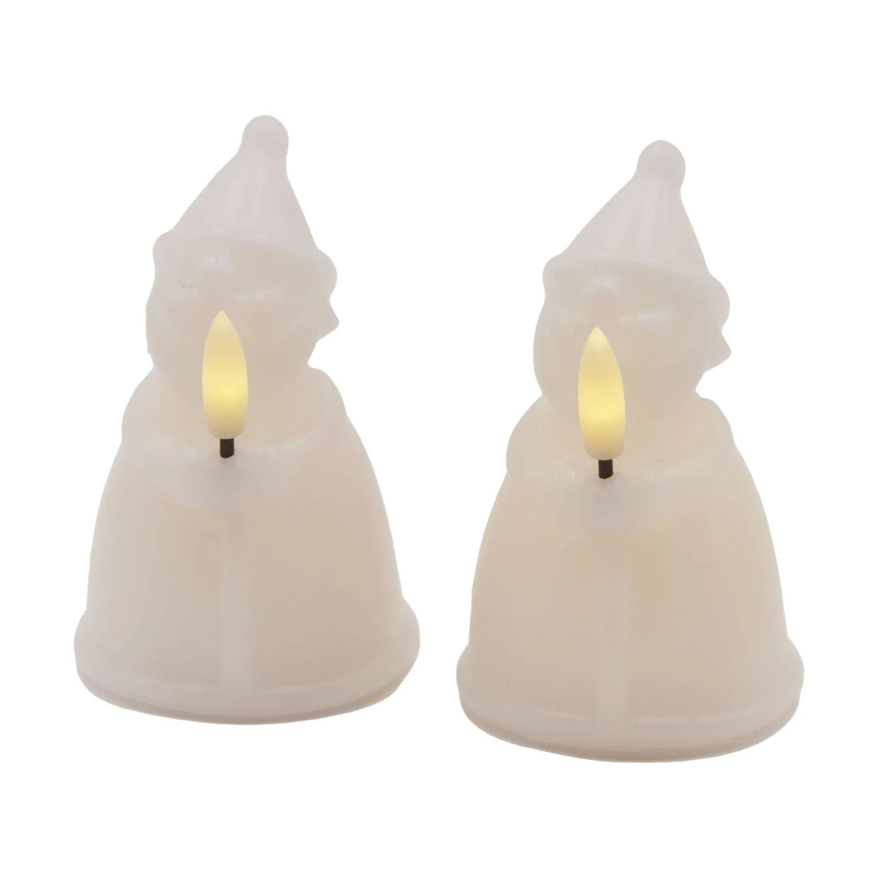 Sirius Lysdekoration Claus Santa Claus Vokslys - 2 stk. i Hvid, 1