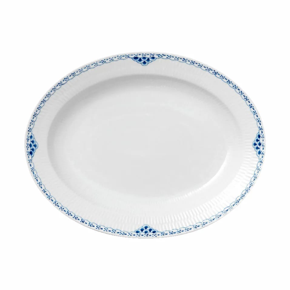 Royal Copenhagen Serveringsfade Prinsesse Fad i Koboltblå/hvid, 1