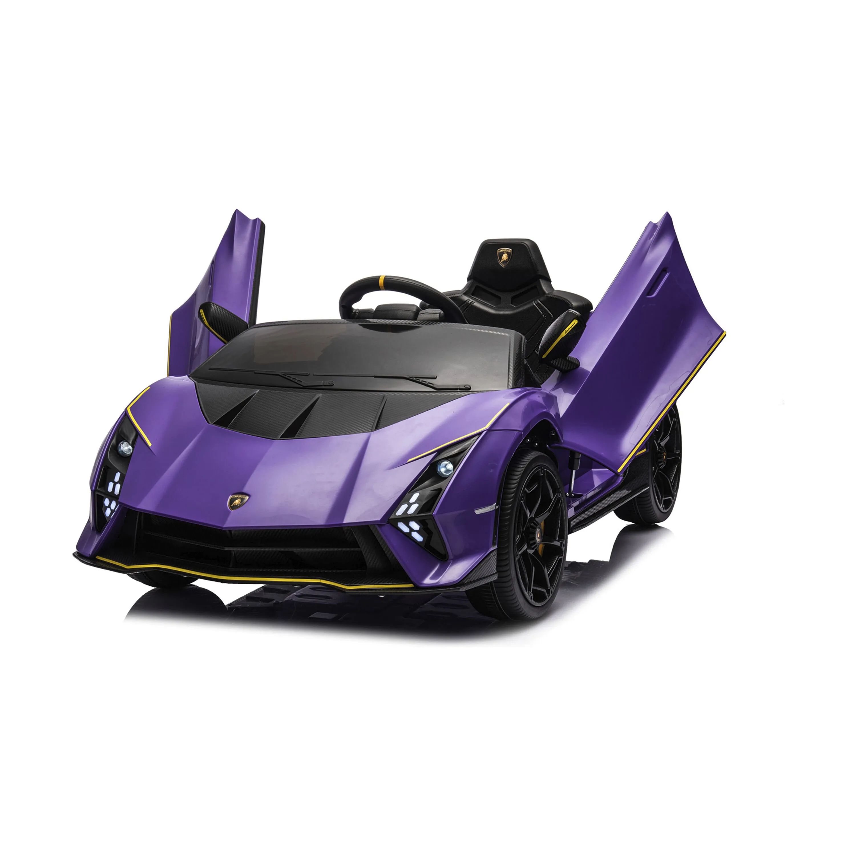 NORDIC PLAY Speed El-biler til børn Elektrisk Bil - Lamborghini Autentica i Mørkelilla, 2