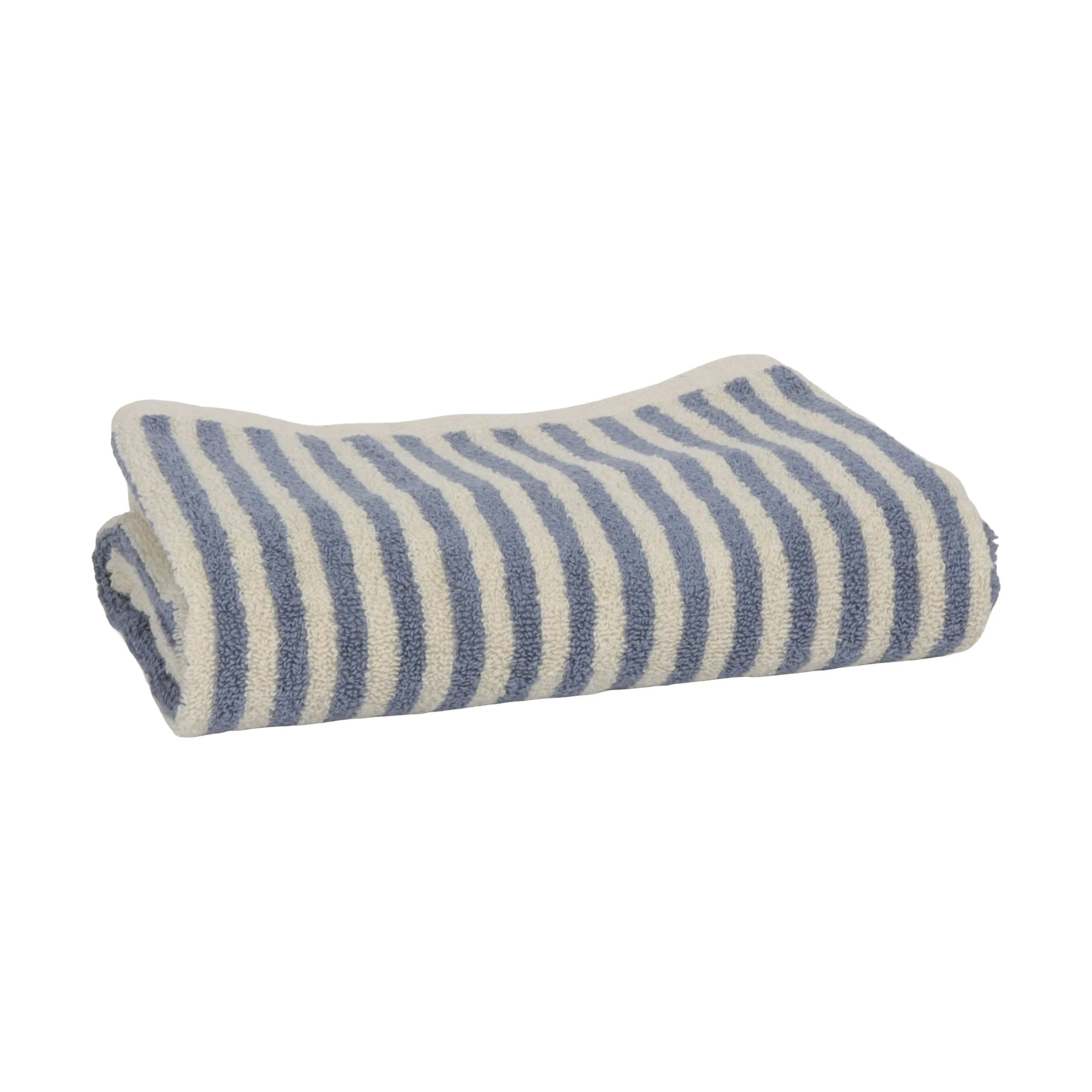 CASA Living Håndklæder Charmant Håndklæde i Blå bred stribe, B50 x L100 cm, 1