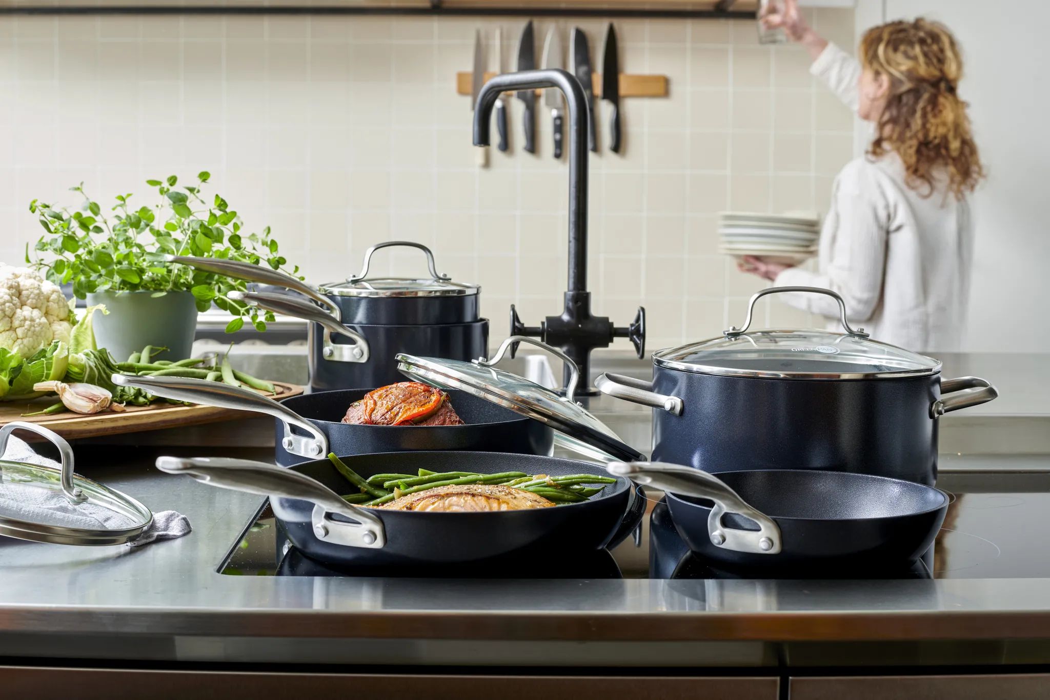 Greenpan Wokpander GreenPan Copenhagen Copenhagen Wok i Sort, 30 cm, 2