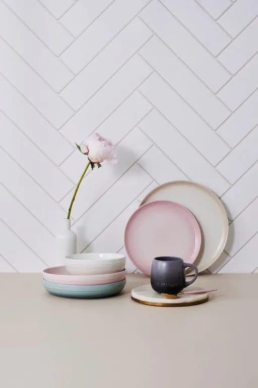 Le Creuset Frokosttallerkener Coupe Collection Coupe Frokosttallerken i Shell pink, 22 cm, 2