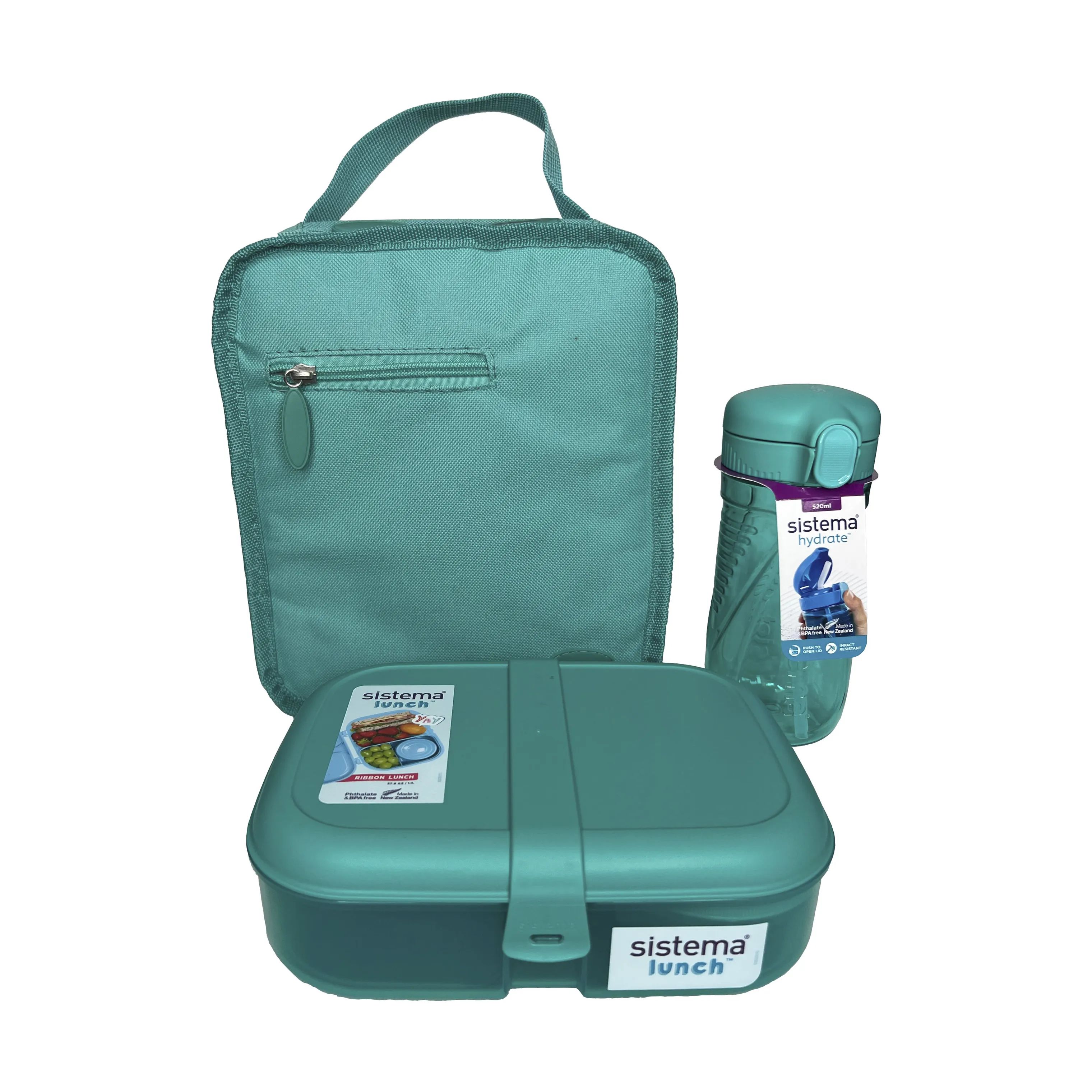 Sistema Madkasser Lunch Time Startpakke - 3 dele i Green, 1