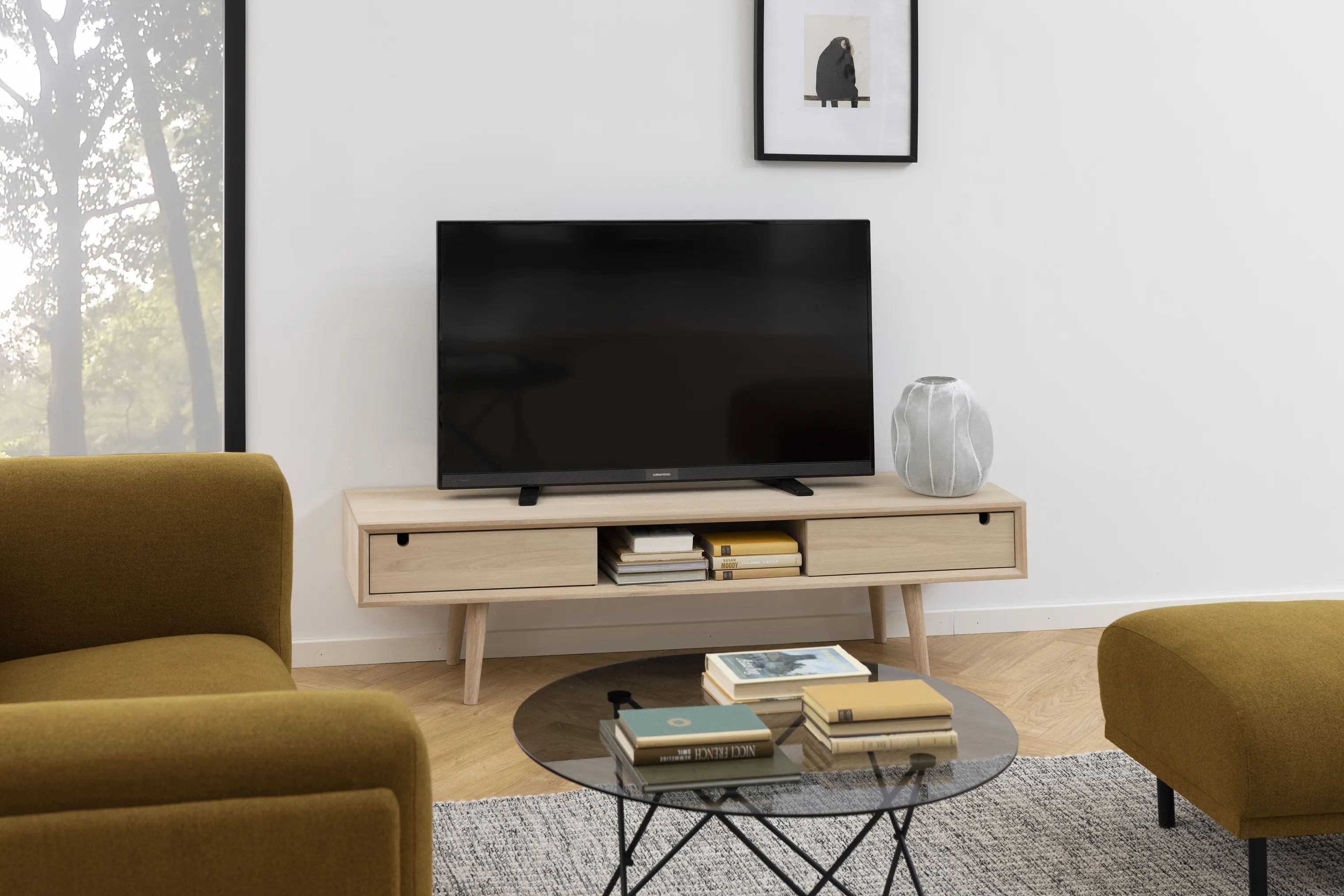 CASA Living TV-borde Century TV-bord i Natur, 2