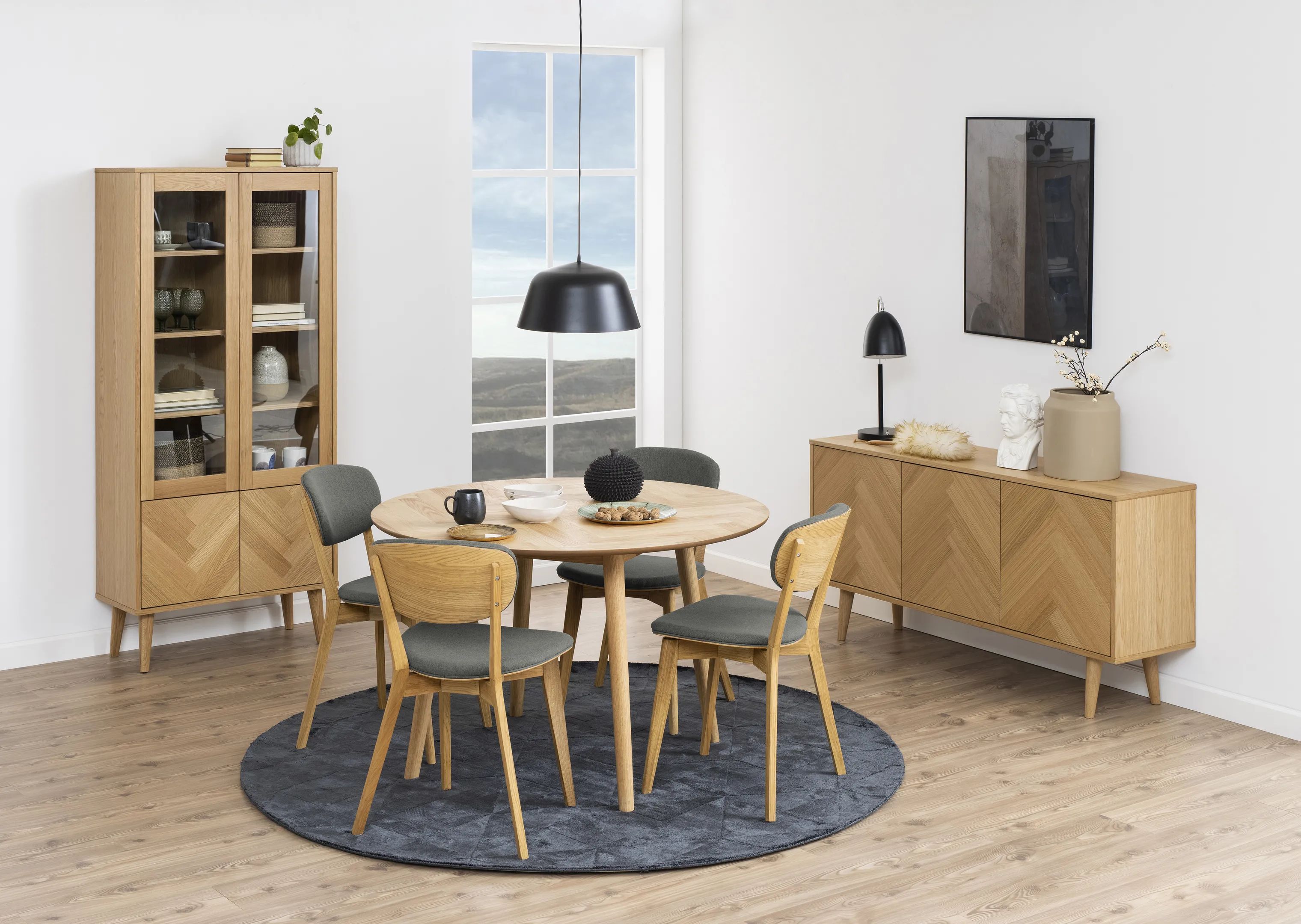 CASA Living Reoler og tilbehør Nagano Vitrine i Eg, 3