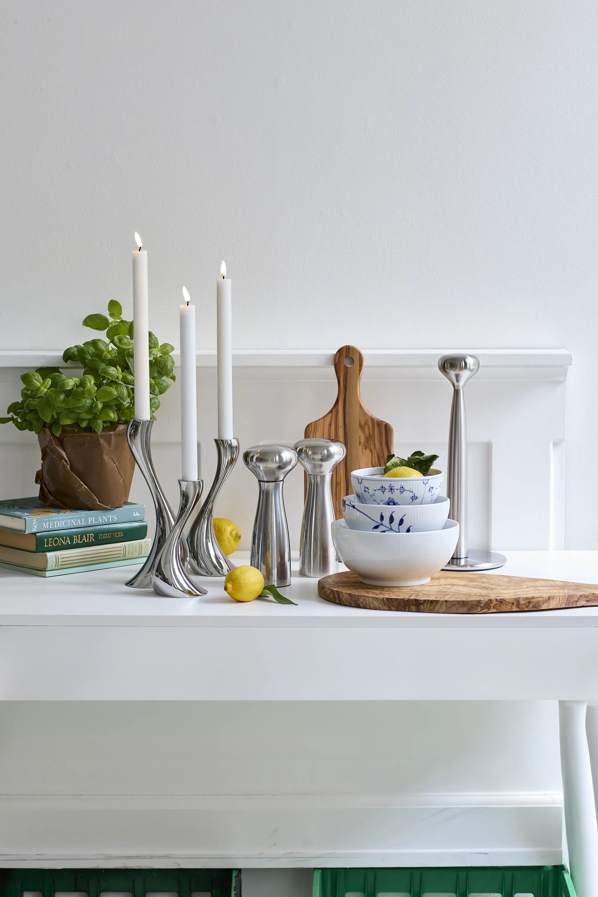 Georg Jensen Kronelysestage Cobra Lysestagesæt - 3 stk. i Blank, 2
