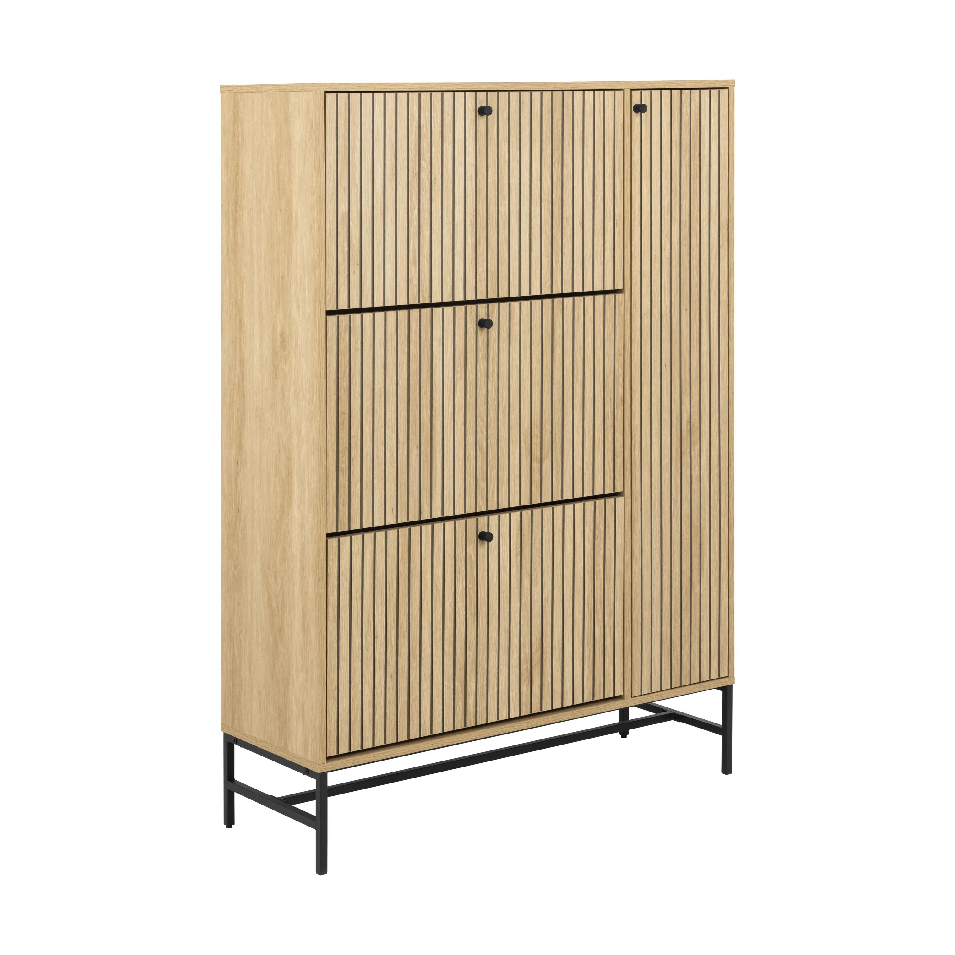 CASA Living Skabe Albany Skoskab i Natur, H140,4 x B98,7 cm, 3