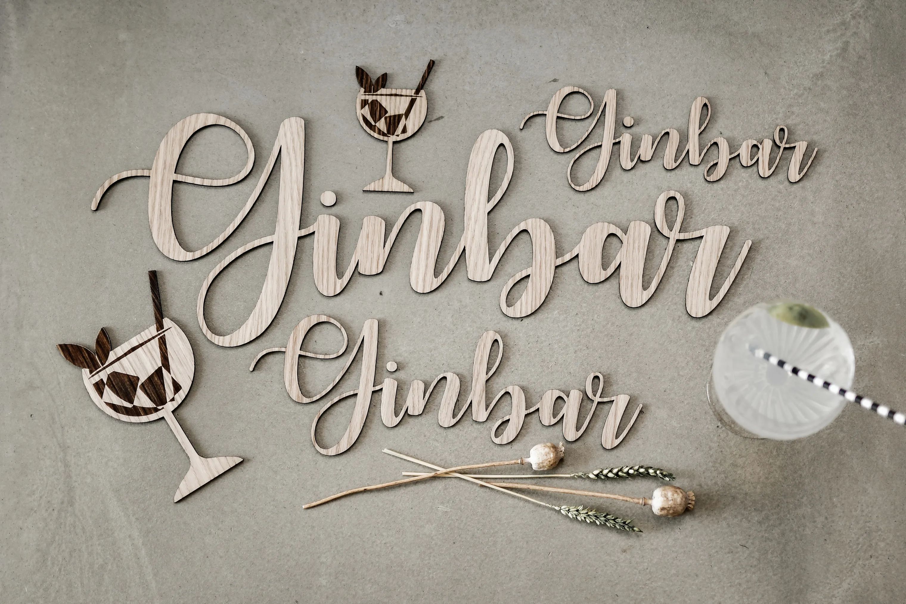 Minifabrikken Vægdekoration Curly Dekoration - Ginbar i Lys eg, 2