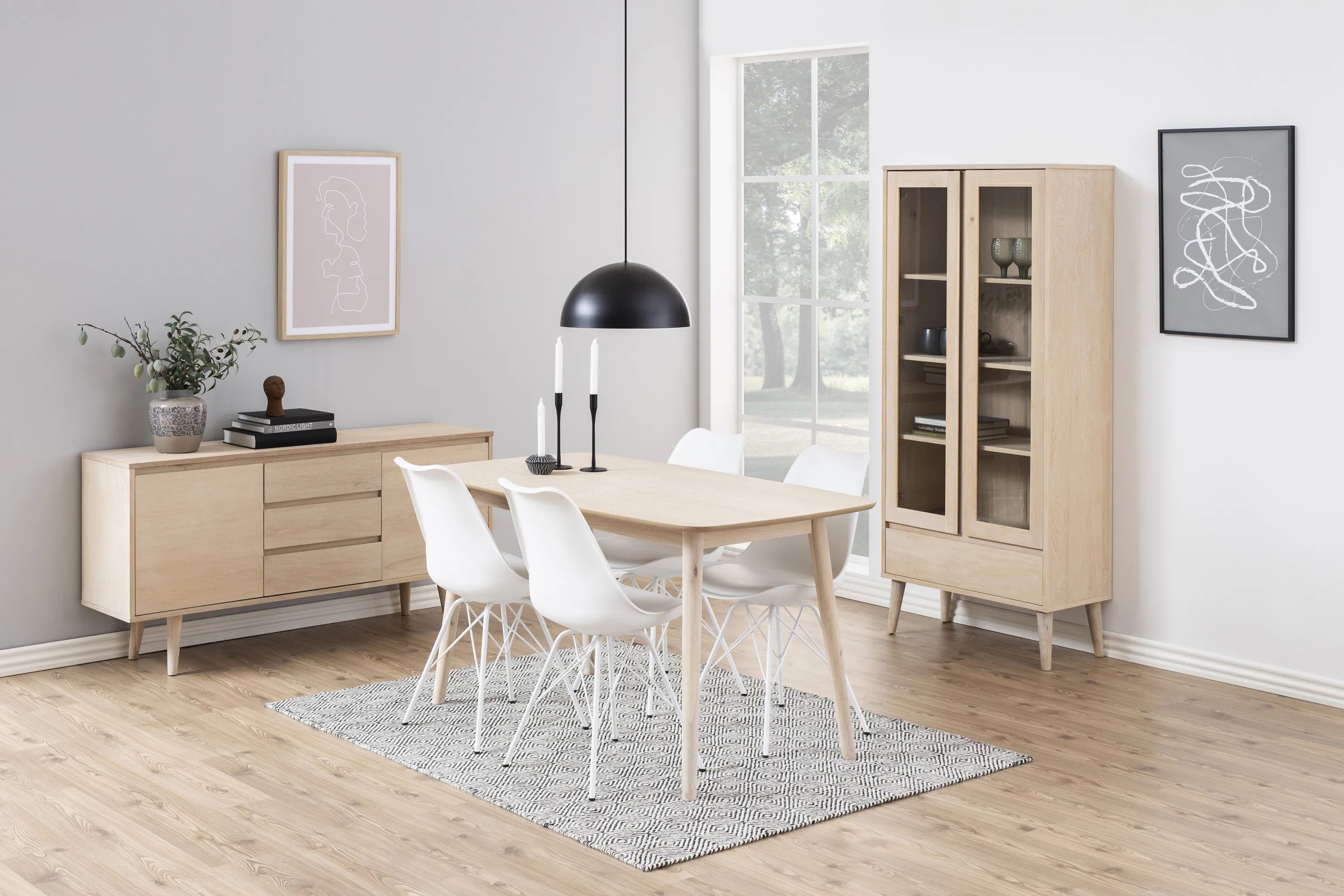 CASA Living Skabe Nagano Skænk i Lys eg, 3