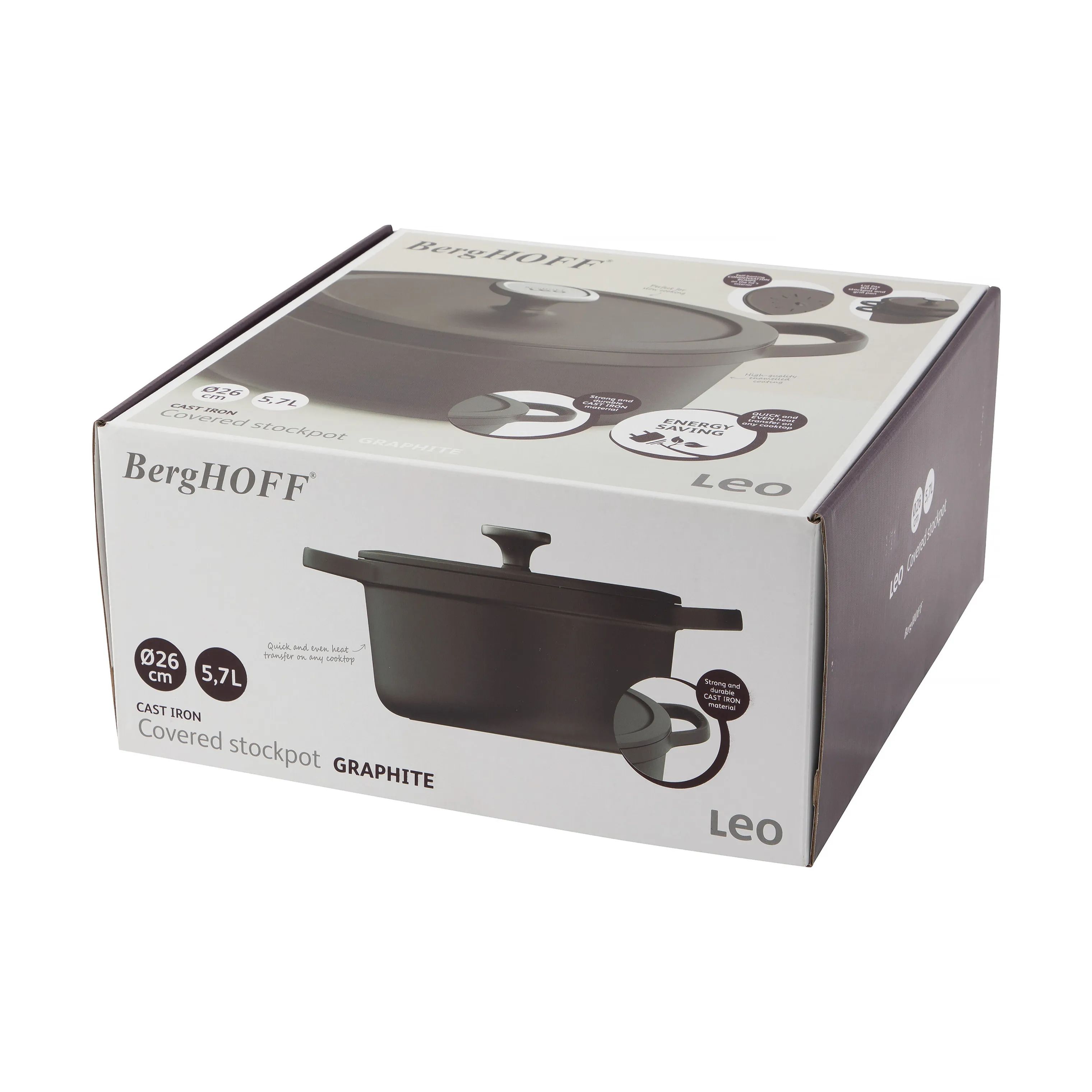 BergHOFF Sauterpander Graphite Stegegryde i Sort, 6