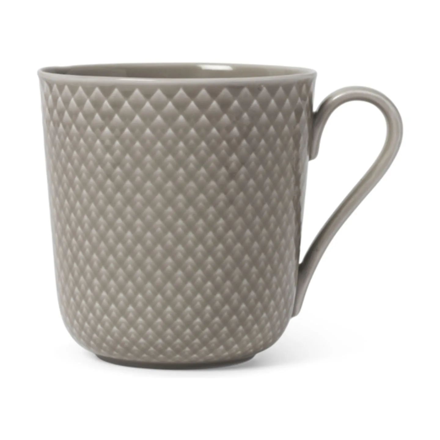 Lyngby Porcelæn Krus og kopper med hank Rhombe Earth Krus m. hank i Clay, 1