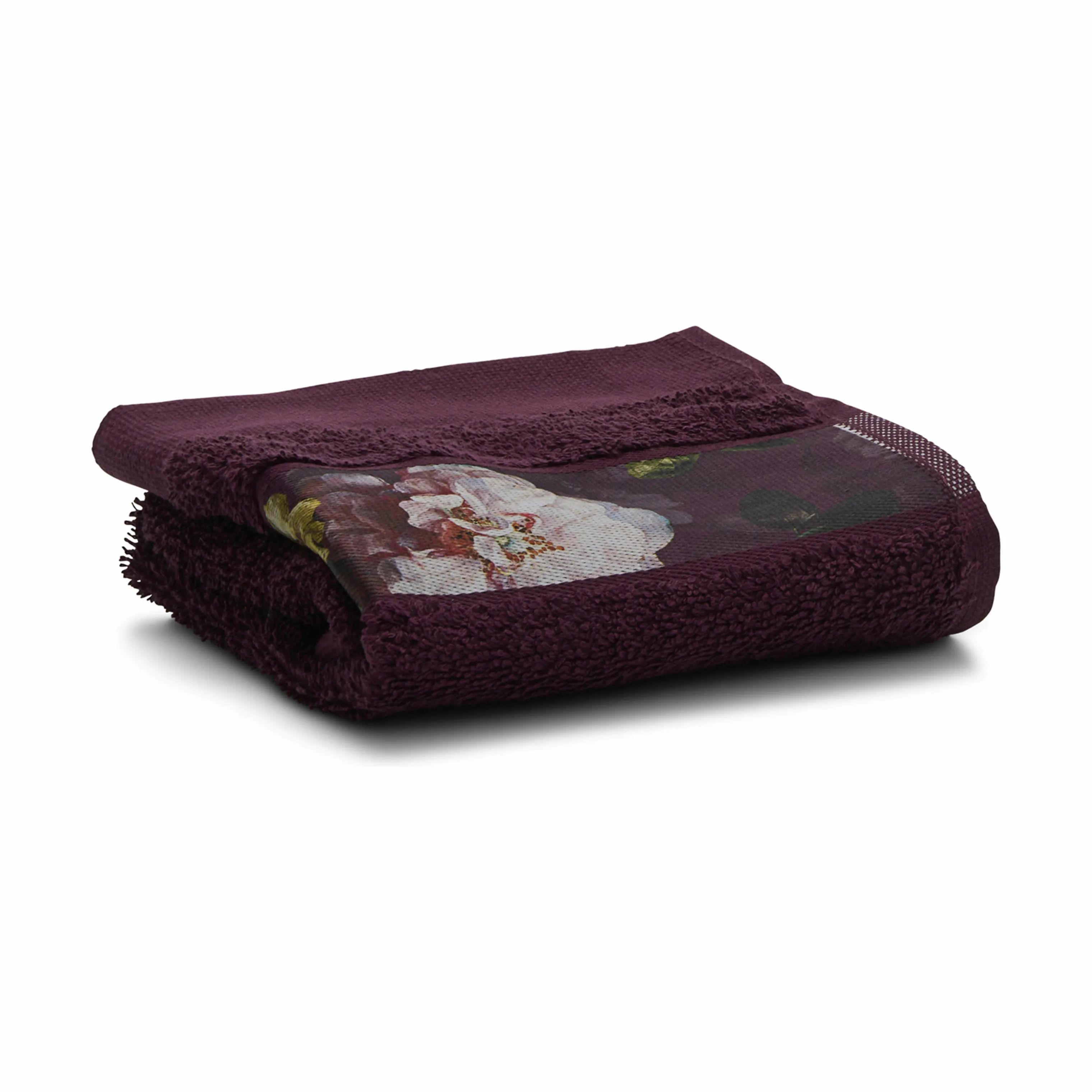 Essenza Håndklæder Fleur Håndklæde i Plum, B30 x L50 cm, 1