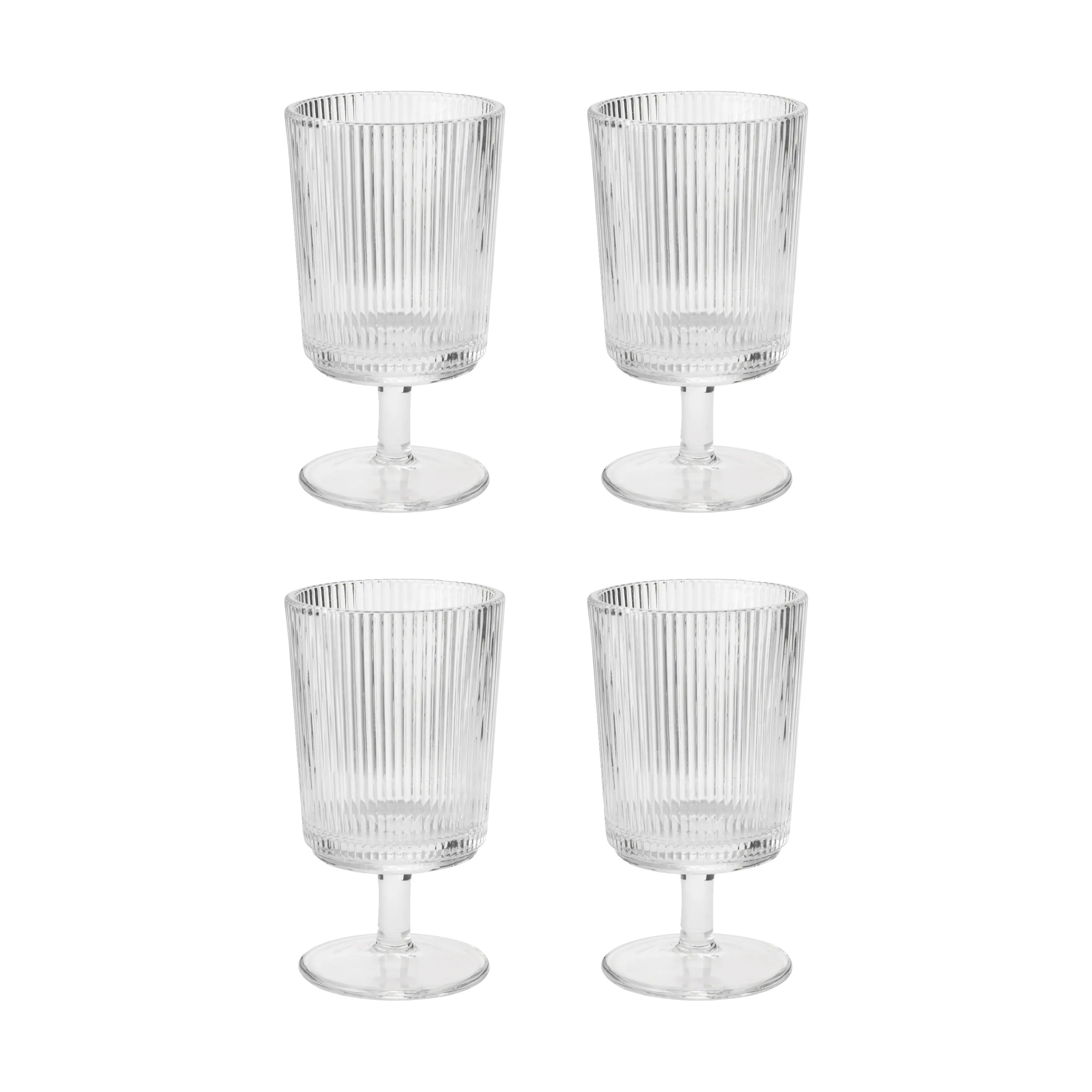 Stelton Hvidvinsglas Pilastro Vinglas - 4 stk i Klar, 1