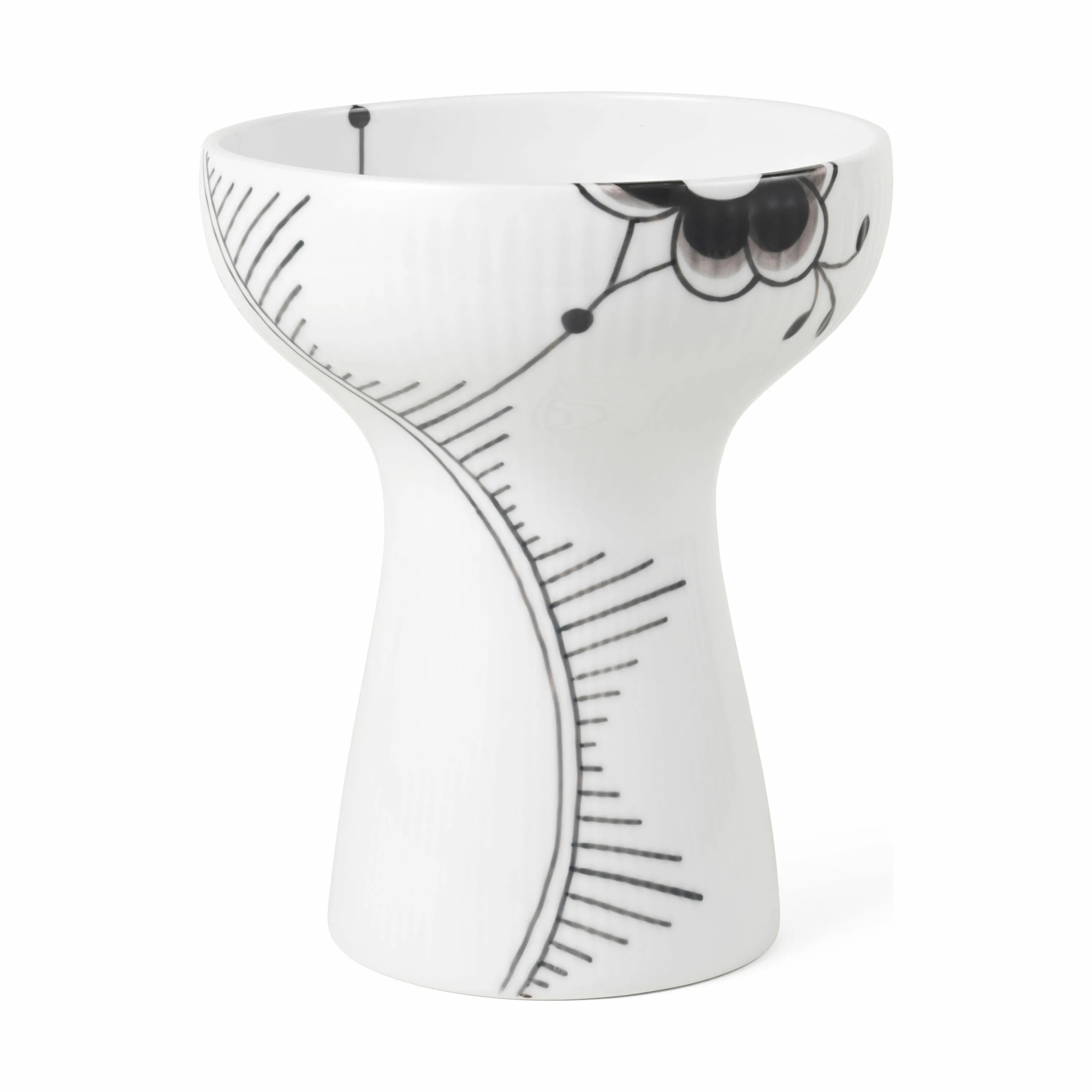 Royal Copenhagen Vaser Sort Mega Riflet Vase i 19 cm, 3