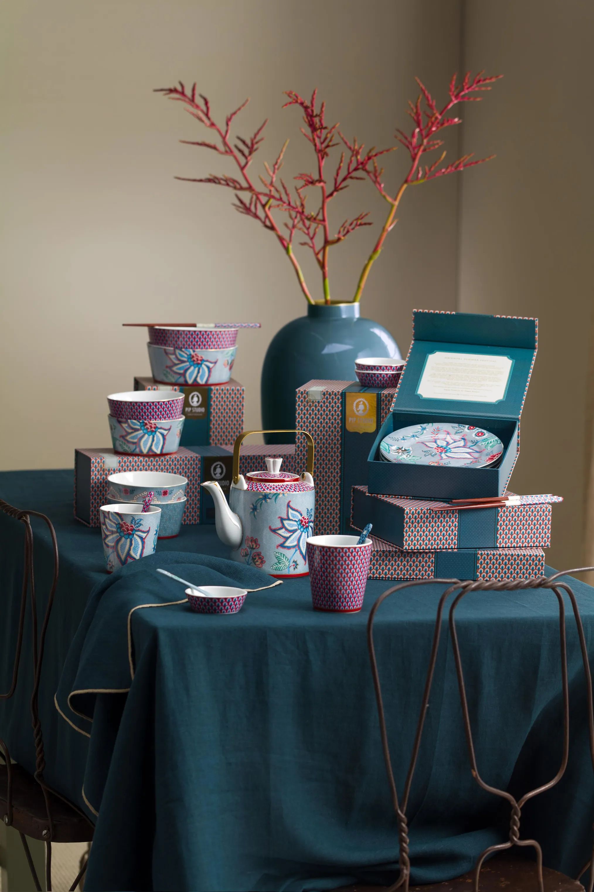 PIP Studio Tekander Flower Festival Tekande i Blue, 6