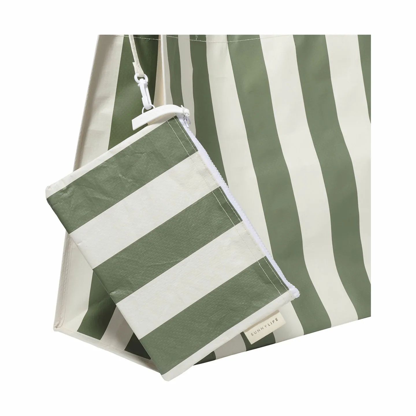 Sunnylife Øvrigt interiør Olive XL Strandtaske - The Vacay i Grøn / Hvid, 4