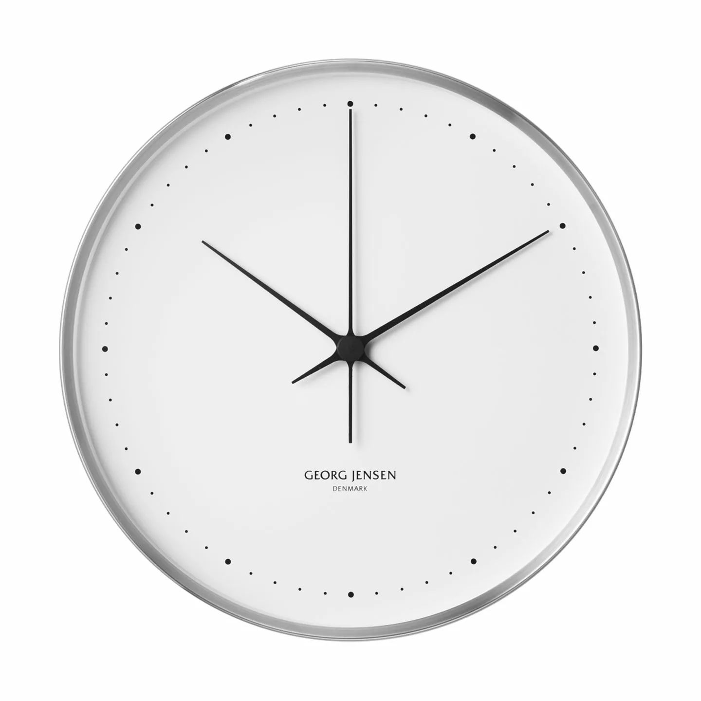 Georg Jensen Vægure Henning Koppel Koppel Ur i Sølvfarvet, 40 cm, 1