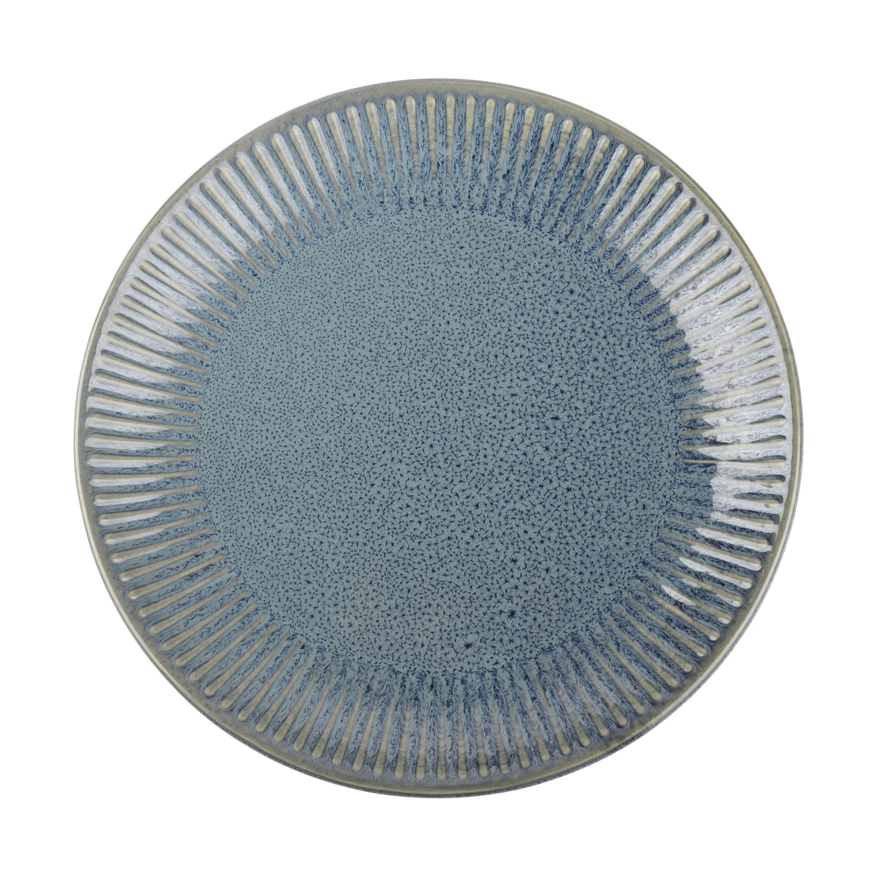 CASA Living Frokosttallerkener Sofia Riflet Tallerken i Blå, 19 cm, 1