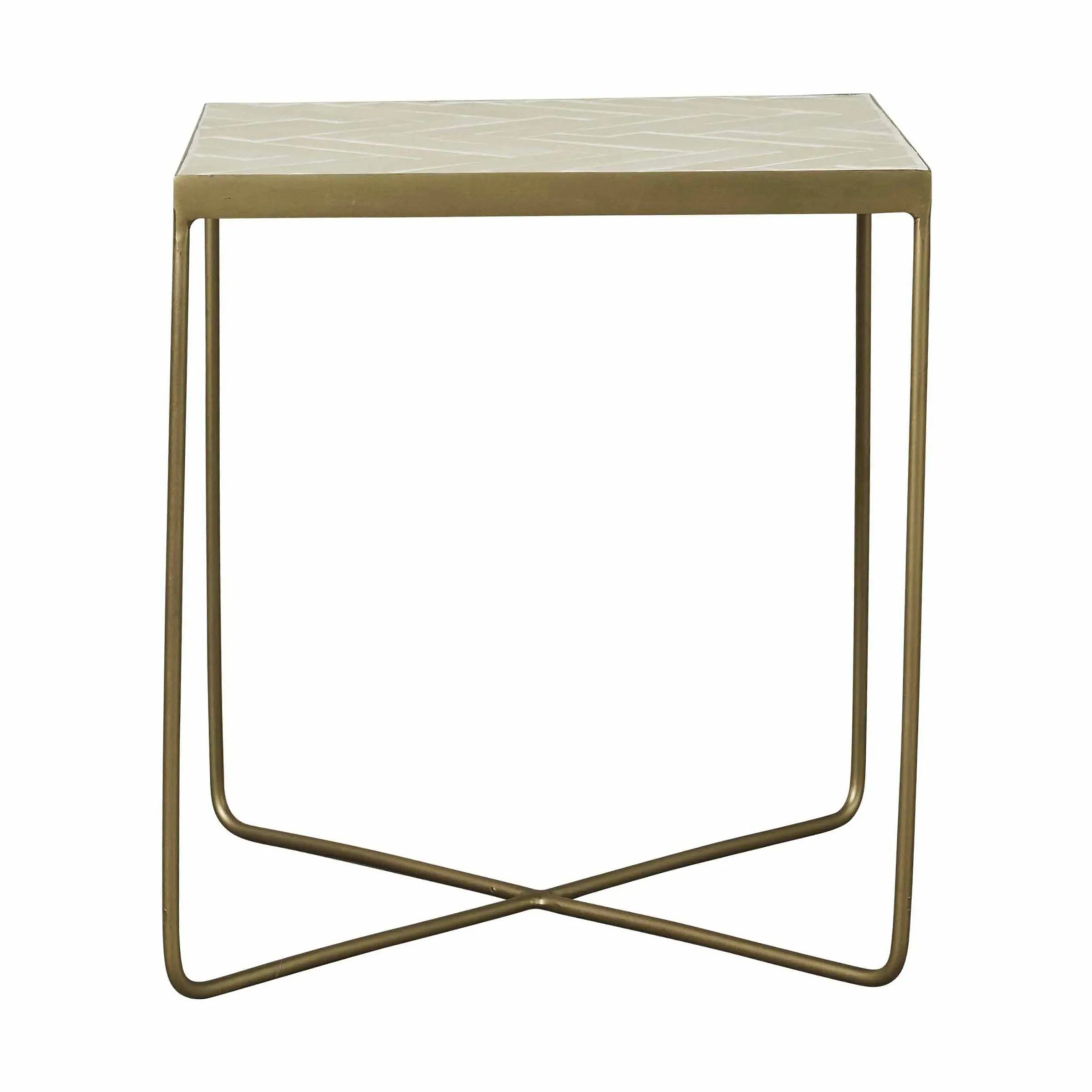 Lene Bjerre Sideborde Marcera Sidebord i Beige/lys guld, 1