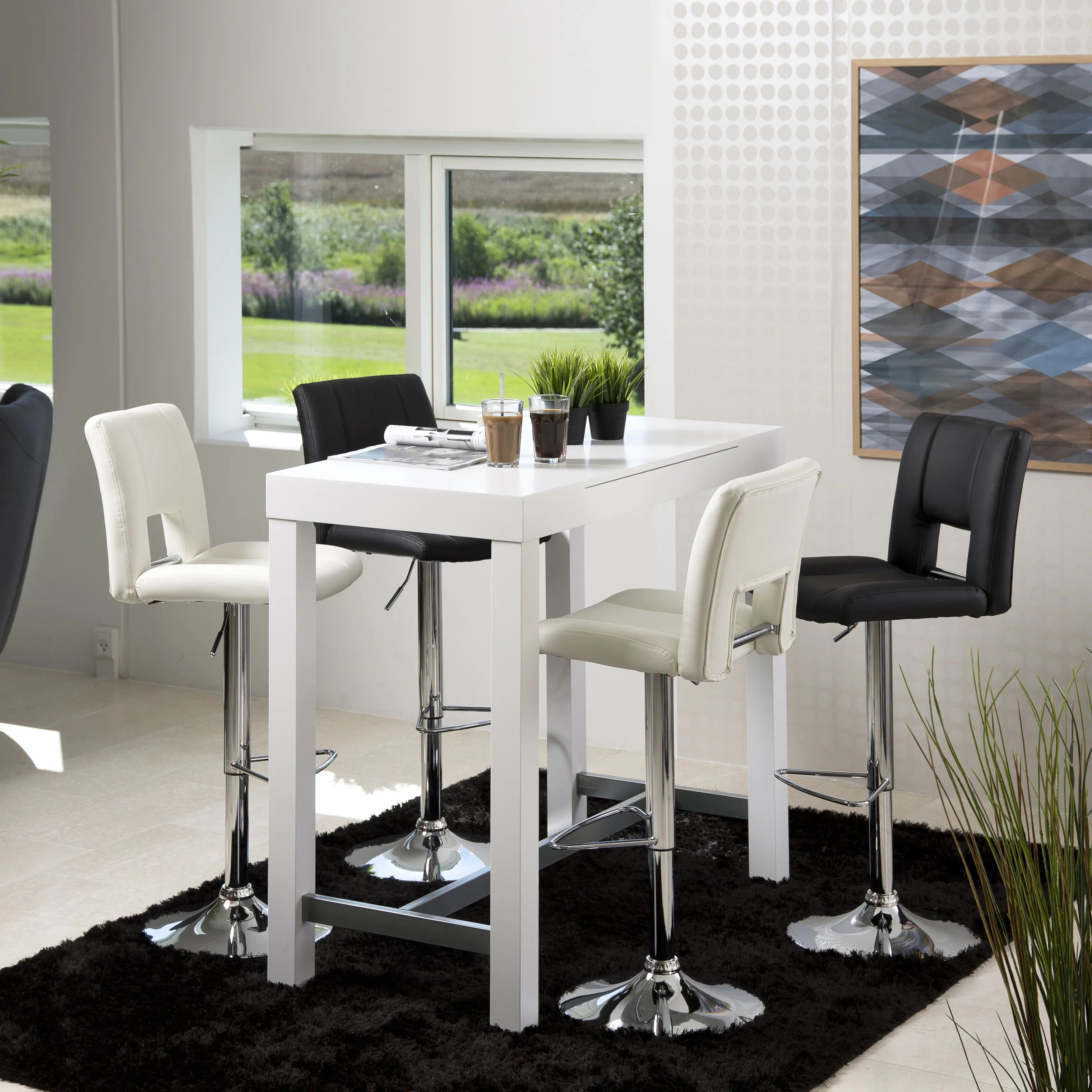 CASA Living Barstole Sylvia Barstol - 2 stk. i sort, 6
