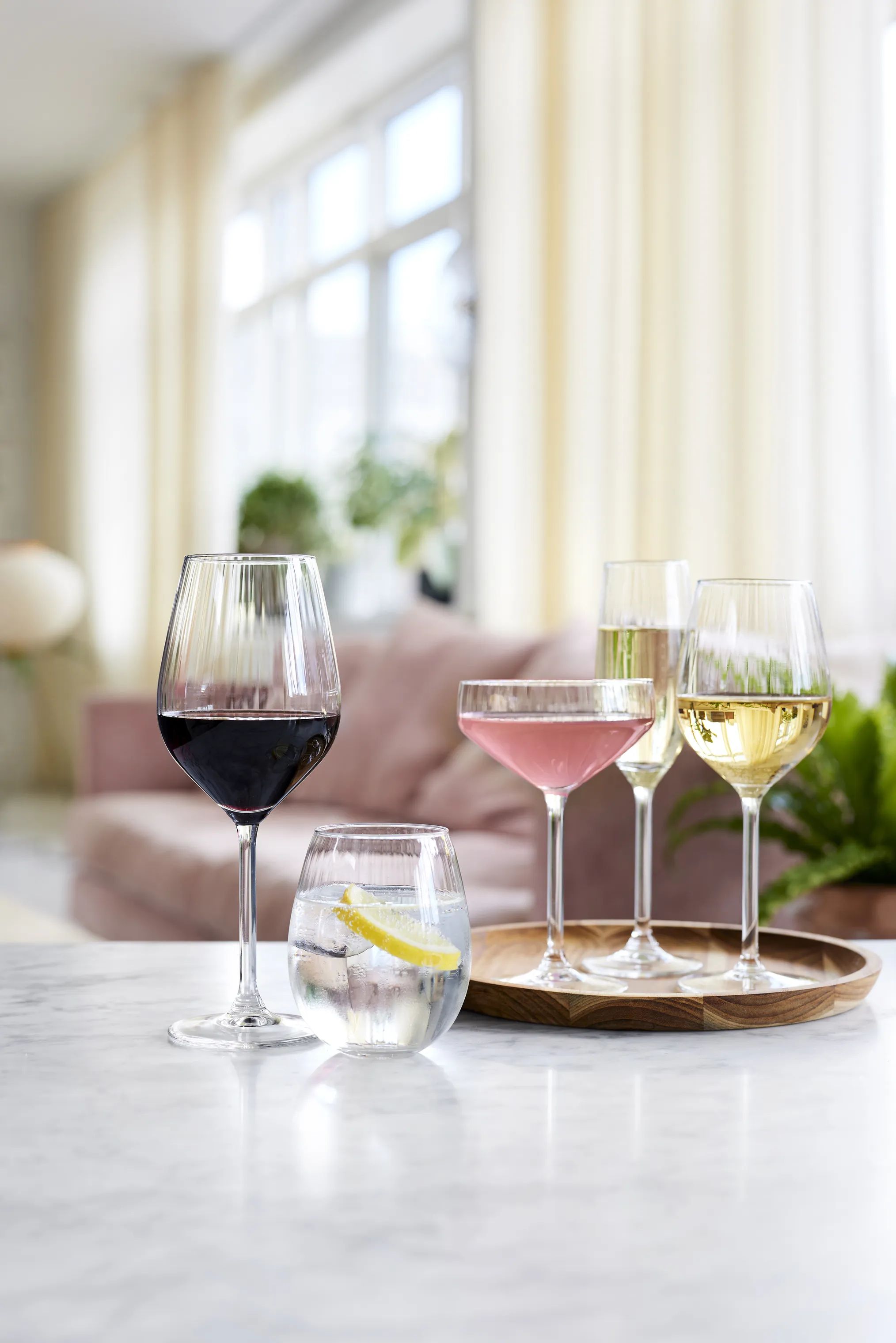 CASA Living Vandglas Daisy Vandglas - 4 stk. i Klar, 6