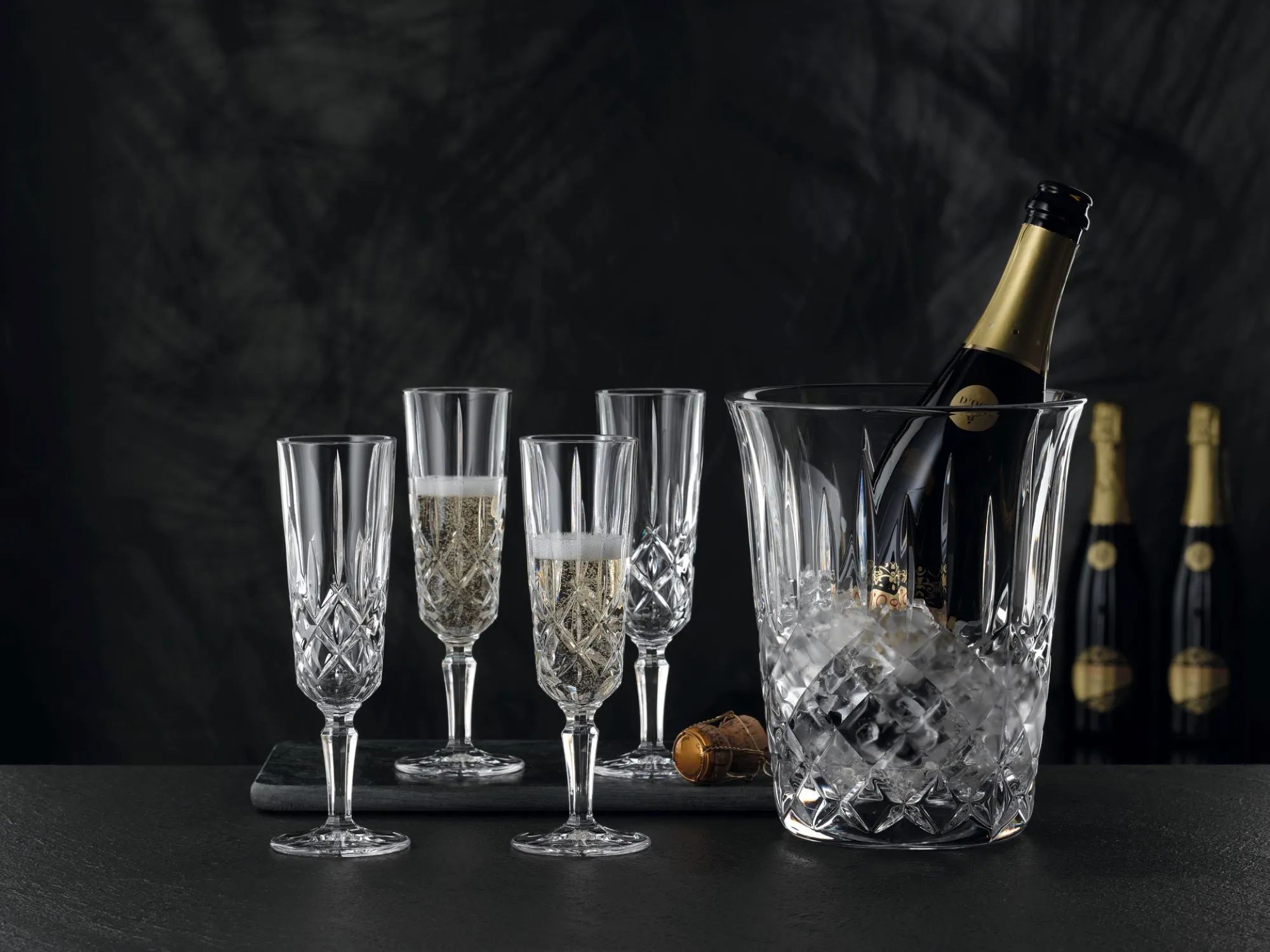 Nachtmann Champagneglas Noblesse Champagnesæt - 5 dele i klar, 2