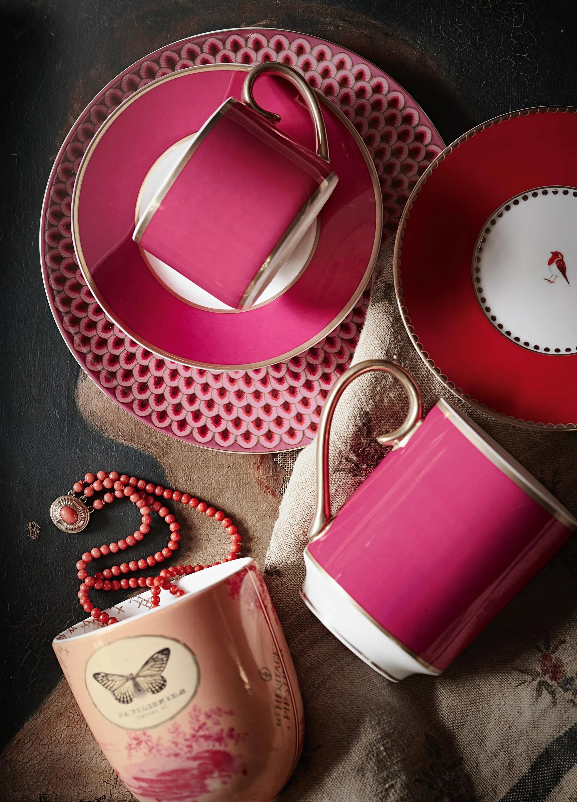 PIP Studio Krus og kopper med hank Pip Chique Kop m. underkop i Pink, 3