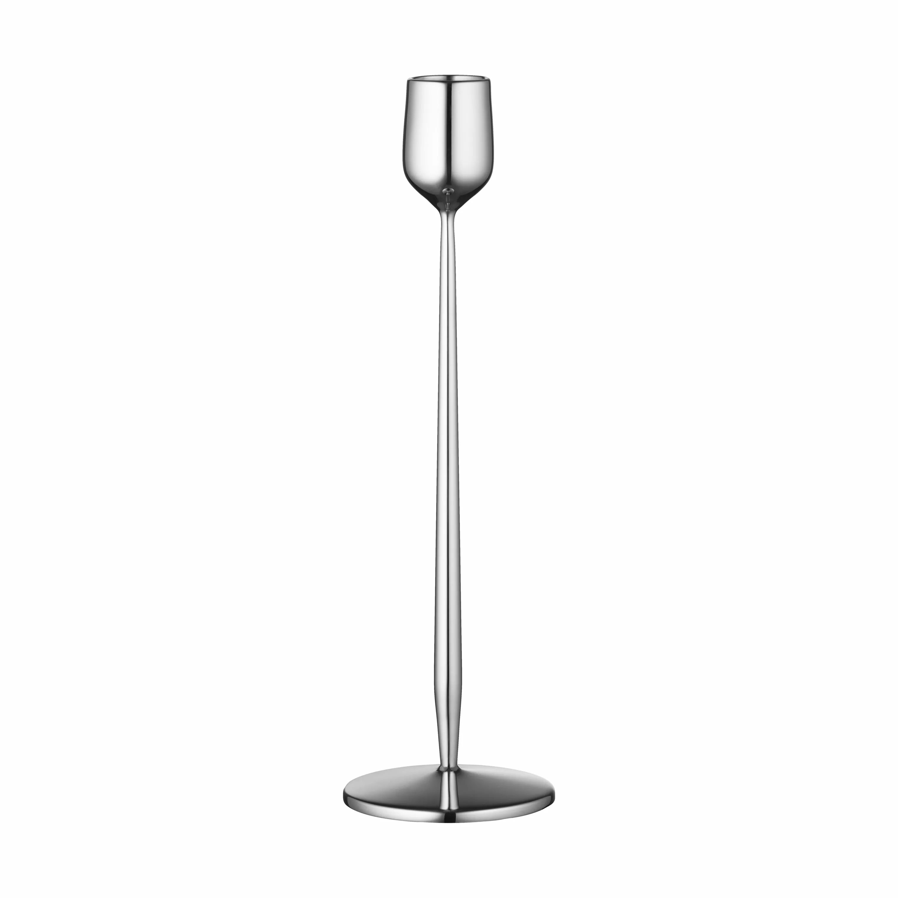 Gense Kronelysestage Dorotea Lysestage i Blank Stål, 23,5 cm, 1