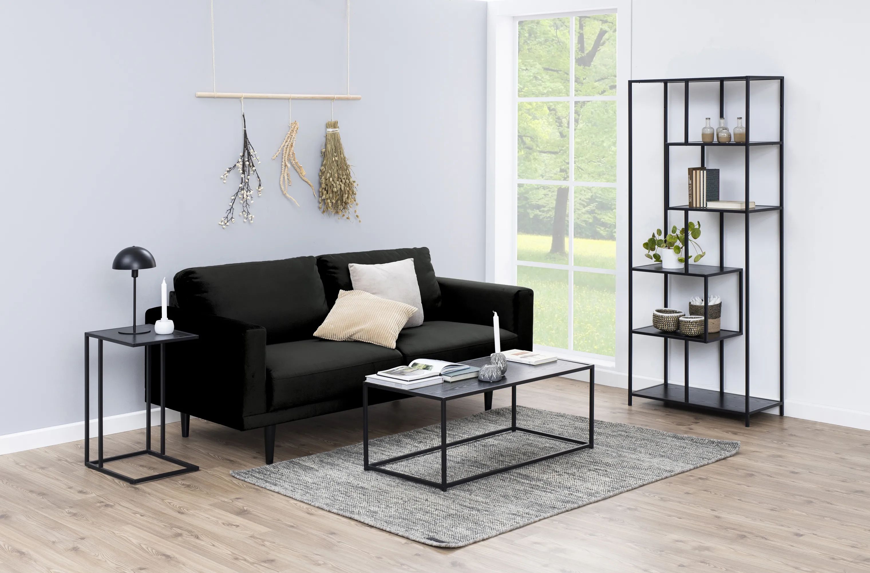 CASA Living Sideborde Seaford Hjørnebord i Sort, 2