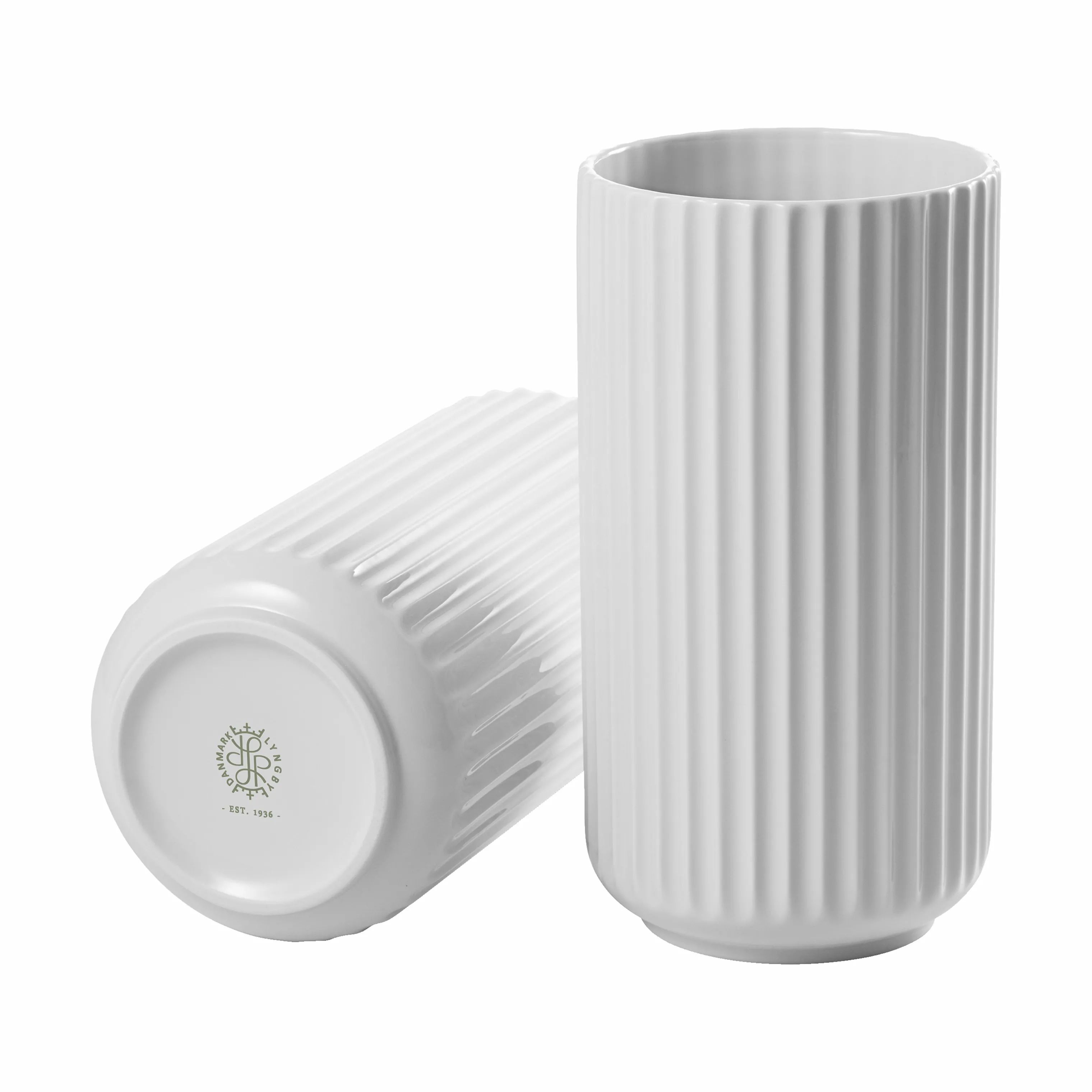 Lyngby Porcelæn Vaser Klassisk Lyngby Vase i Hvid, 20,5 cm, 4