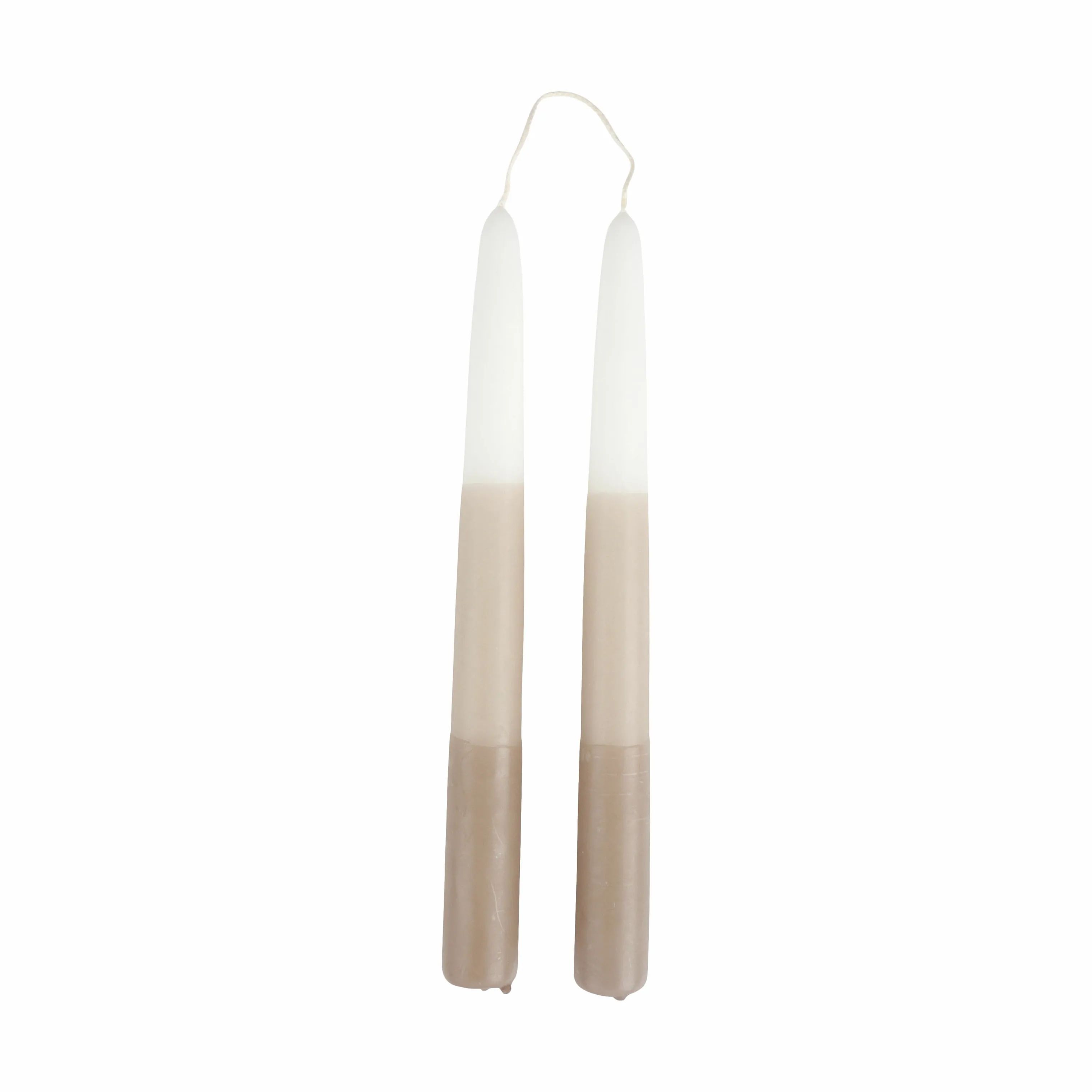 CASA Living Kronelys Stagelys - 2 stk. i Hvid/brun, 25 cm, 1