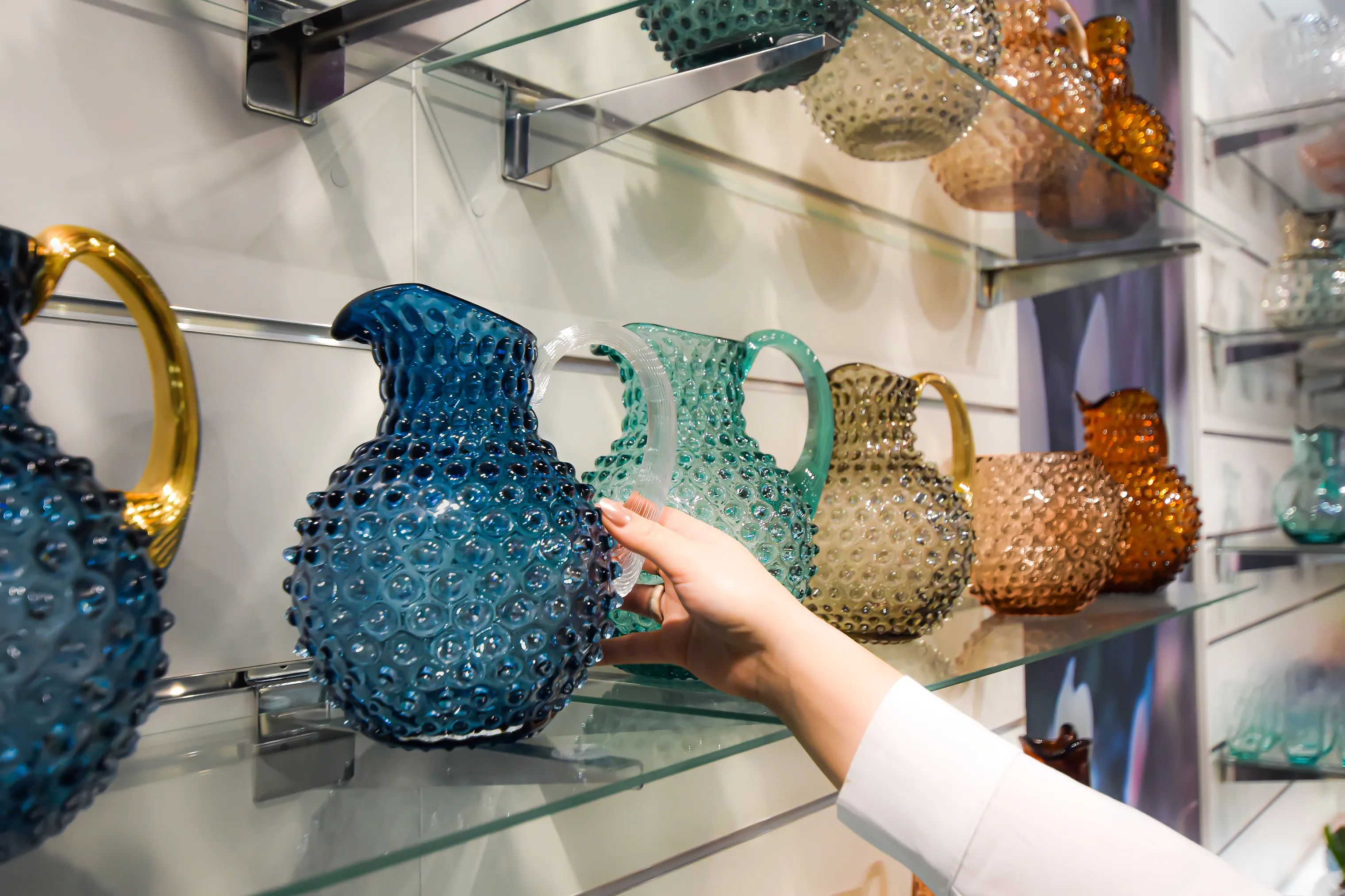 Anna von Lipa Serveringskander Paris Hobnail Serveringskande i Blue smoke, 2 L, 3
