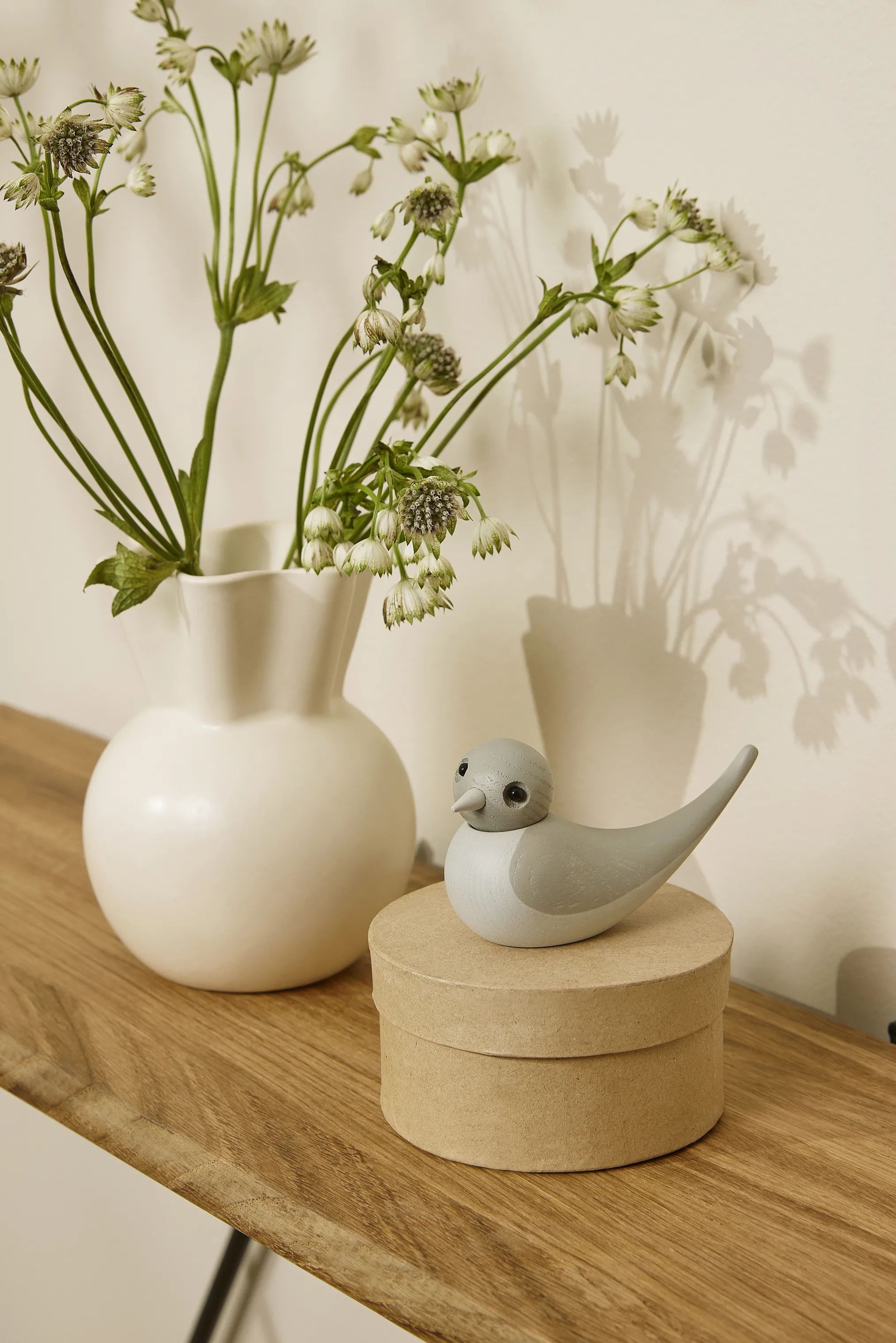 Spring Copenhagen Vaser Svungen Top Vase i Hvid, 14 cm, 2