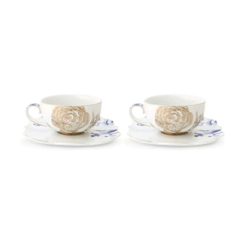 PIP Studio Krus og kopper med hank Royal Tekop m. underkop - 2 stk. i White, 1