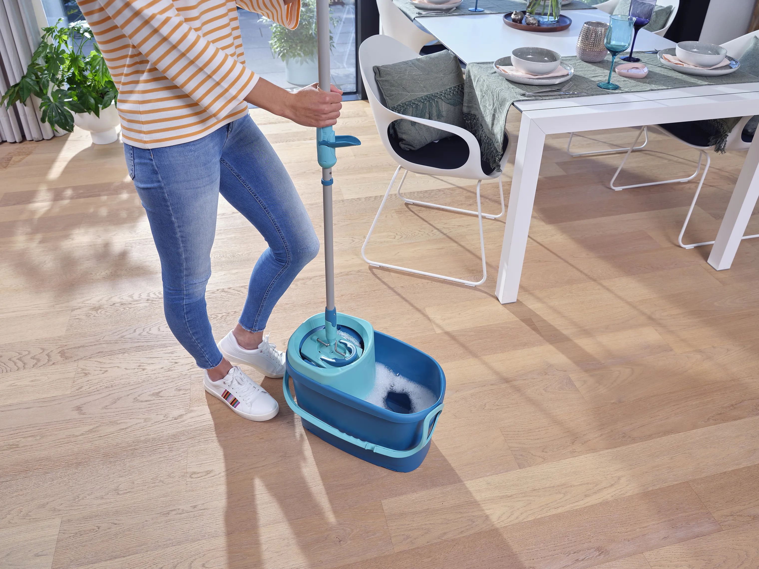 Leifheit Gulvvaskere og tilbehør Clean Twist M Ergo Gulvvaskersæt i Grøn, 3