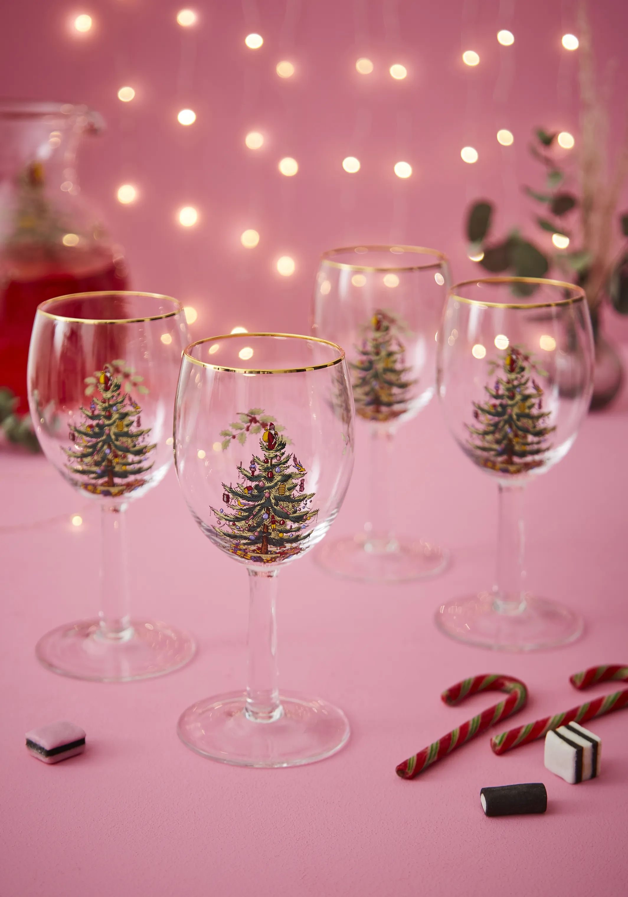 Spode Vinglas Christmas Tree Vinglas - 4 stk. i Multifarvet, 5