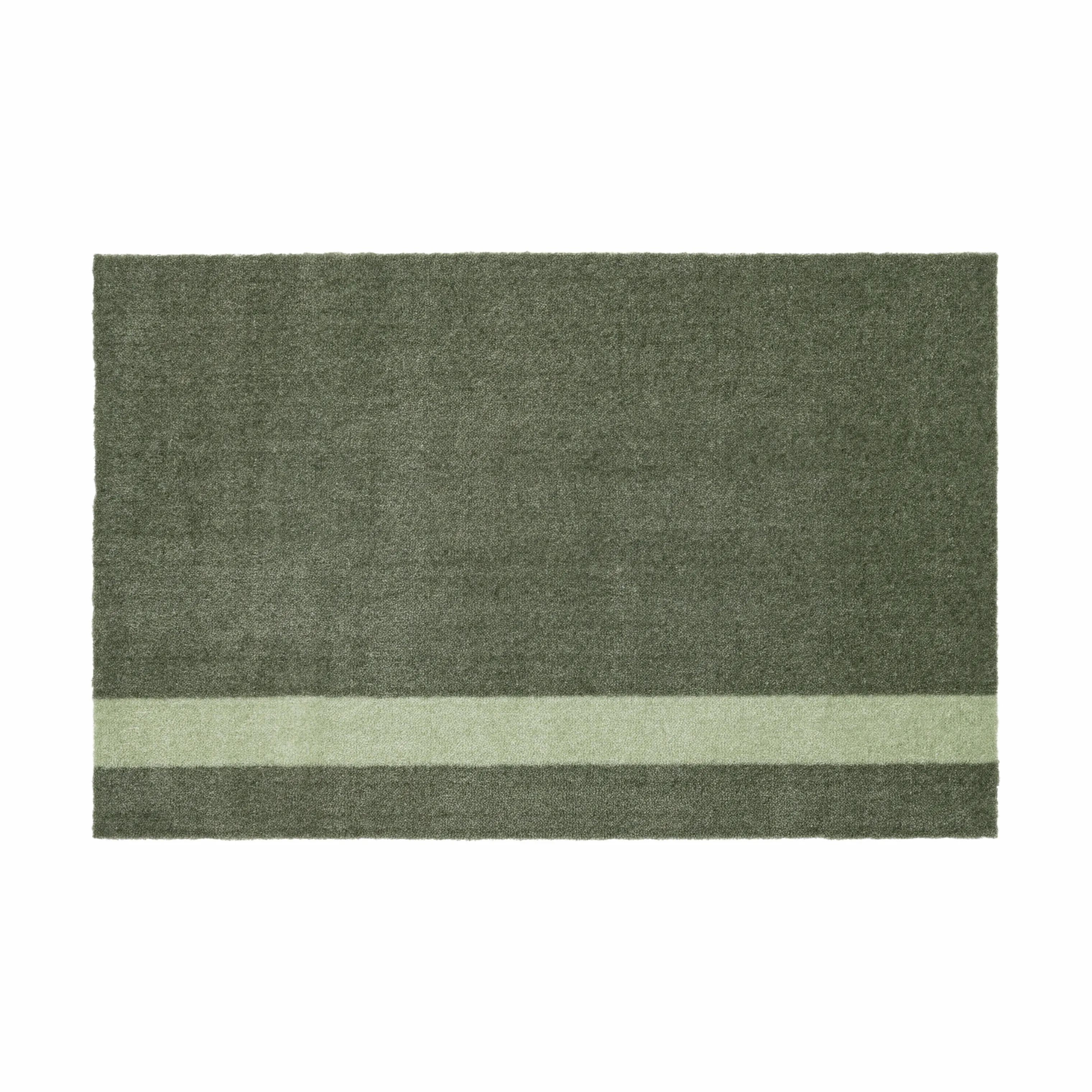 Tica Copenhagen Dørmåtter Stripes Vertikal Gulvmåtte i lysegrøn/støvetgrøn/mørkegrøn, B60 x L90 cm, 1