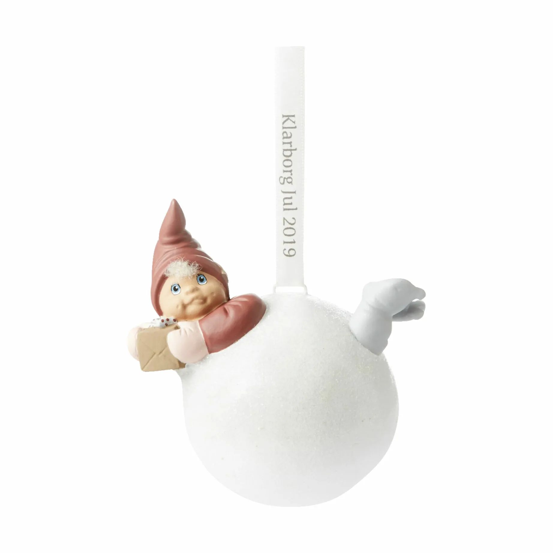 Klarborg Juleophæng Ophæng - Erna i Hvid/Rød, 11 cm, 1