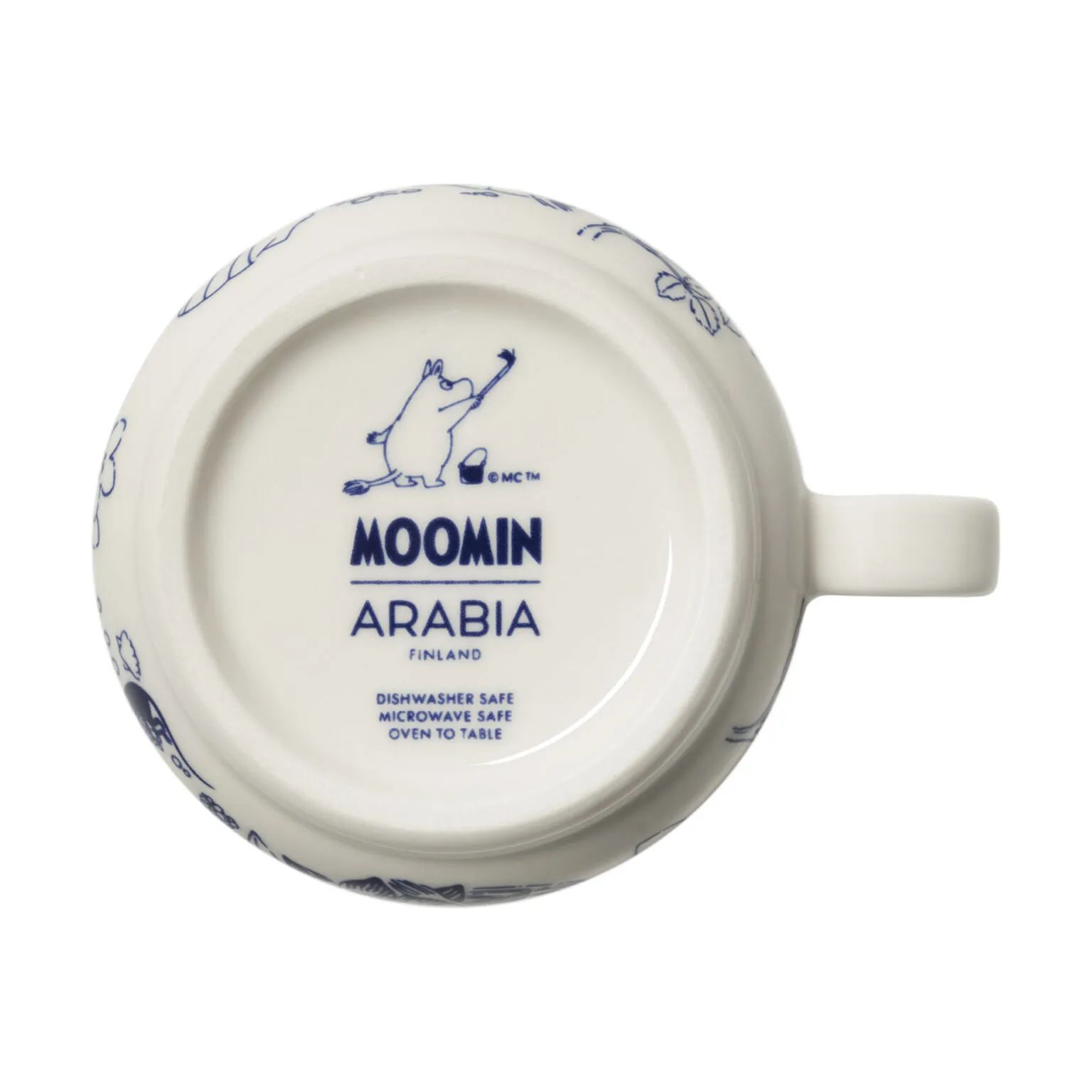 Moomin Arabia Krus og kopper med hank Haru Kop m. Underkop i Hvid, 7