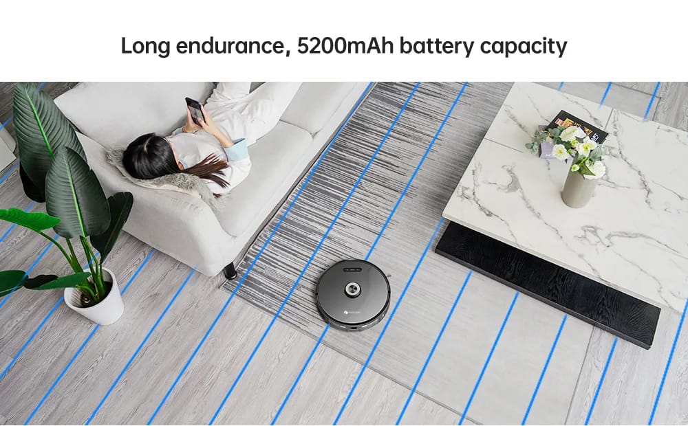 Proscenic Robotstøvsugere 2-i-1 Robot- og moppestøvsuger M8Pro i sort, 2