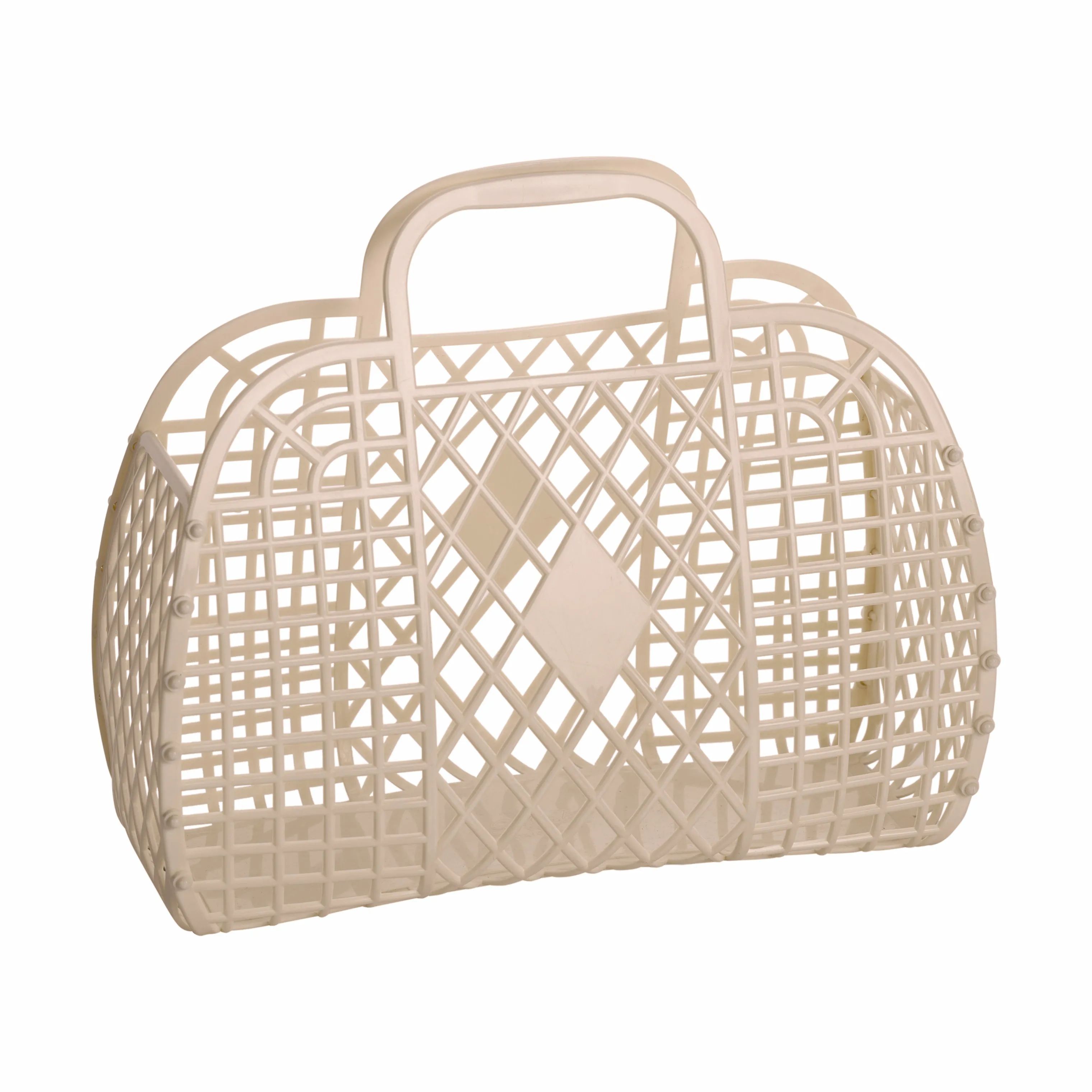 Sun Jellies Øvrigt interiør Retro Basket Retro Taske - Stor i Latte B 14 x L 35  x H 30 cm, 1
