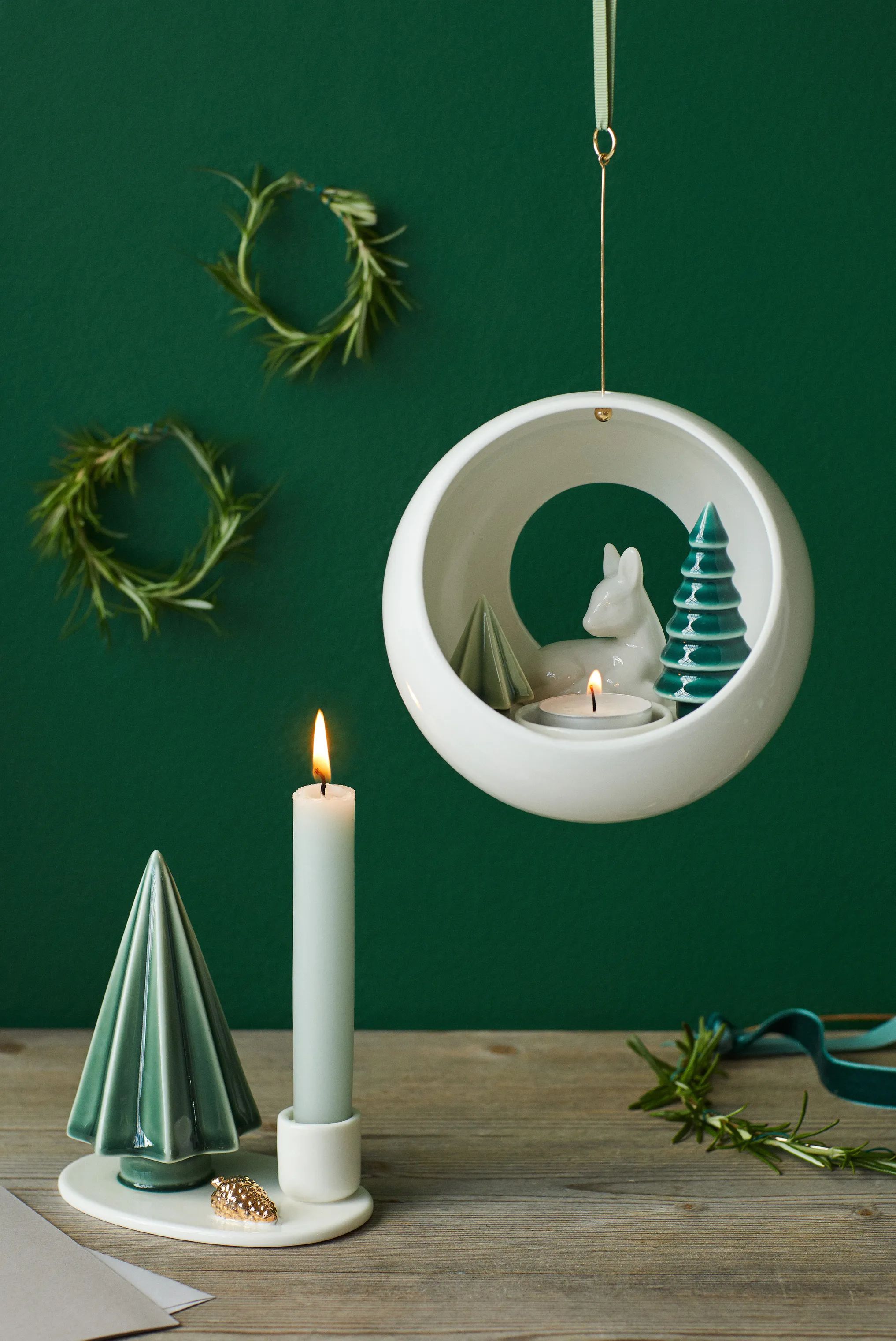 Dottir Kronelysestage Winter Stories Kronelysestage i White/Green/Golden, 2