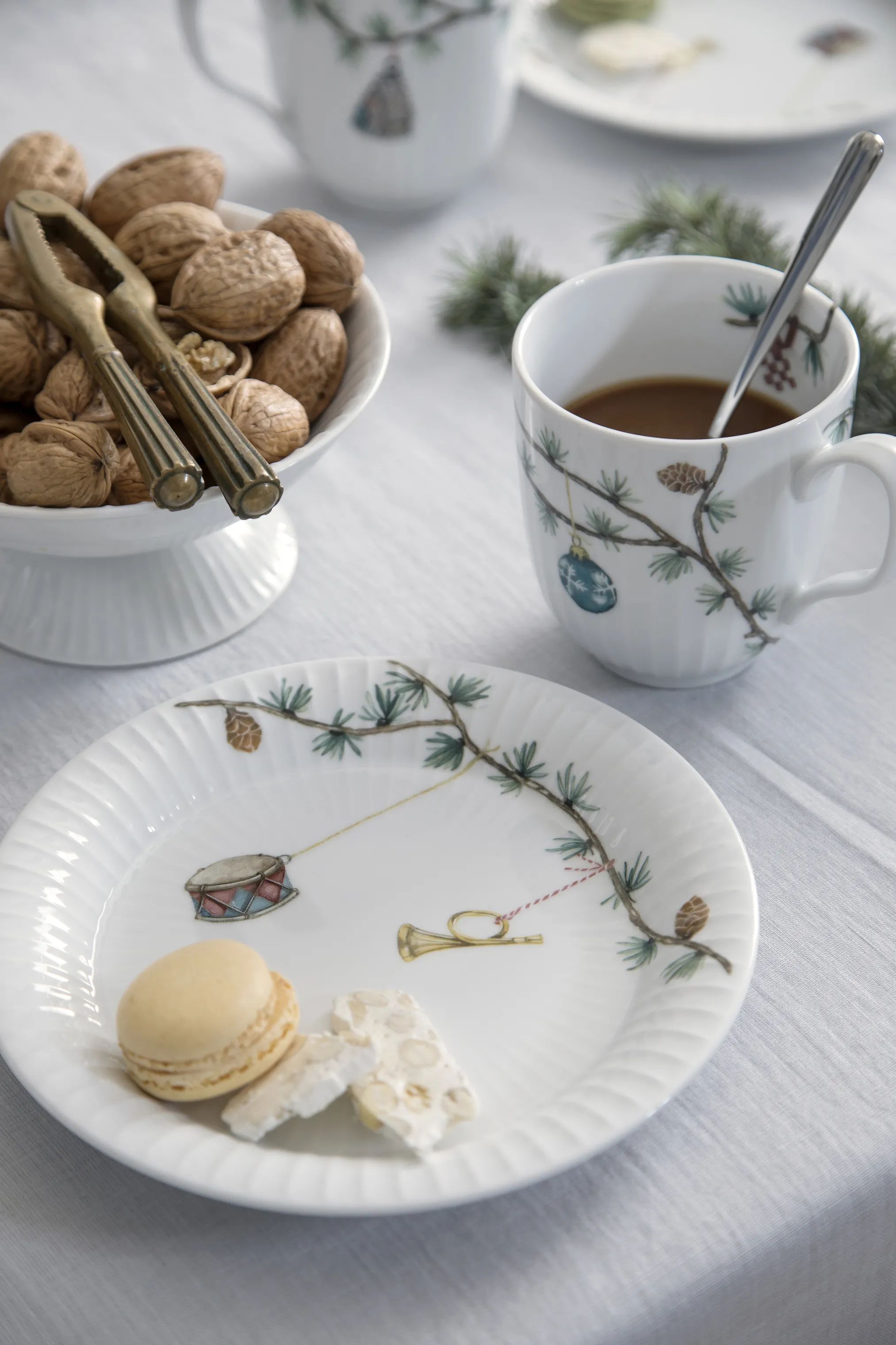 Kähler Kagetallerkener Hammershøi Jul Desserttallerken i Hvid, 2