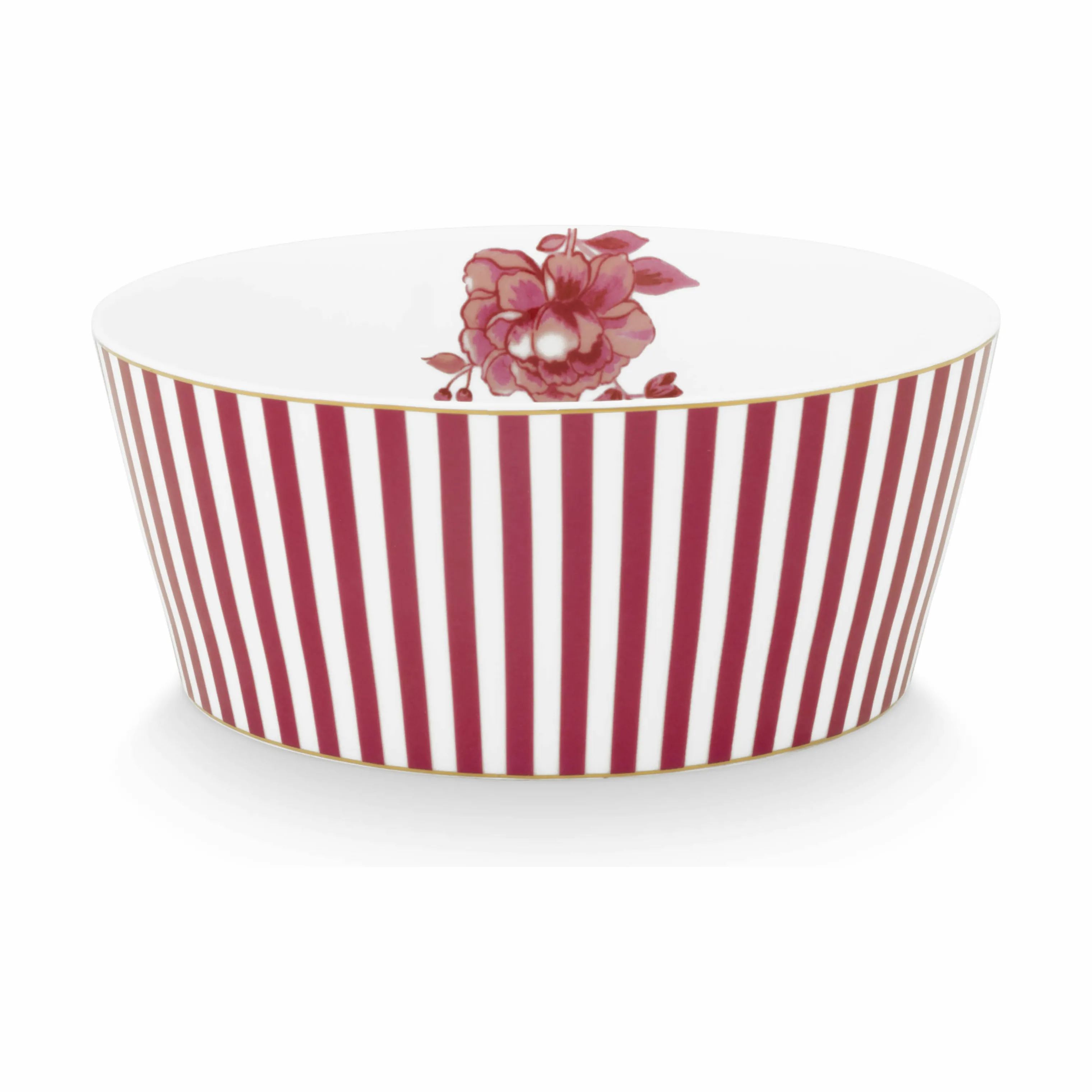 PIP Studio Skåle Royal Stripes Skål i Dark Pink, 14,7 cm, 1