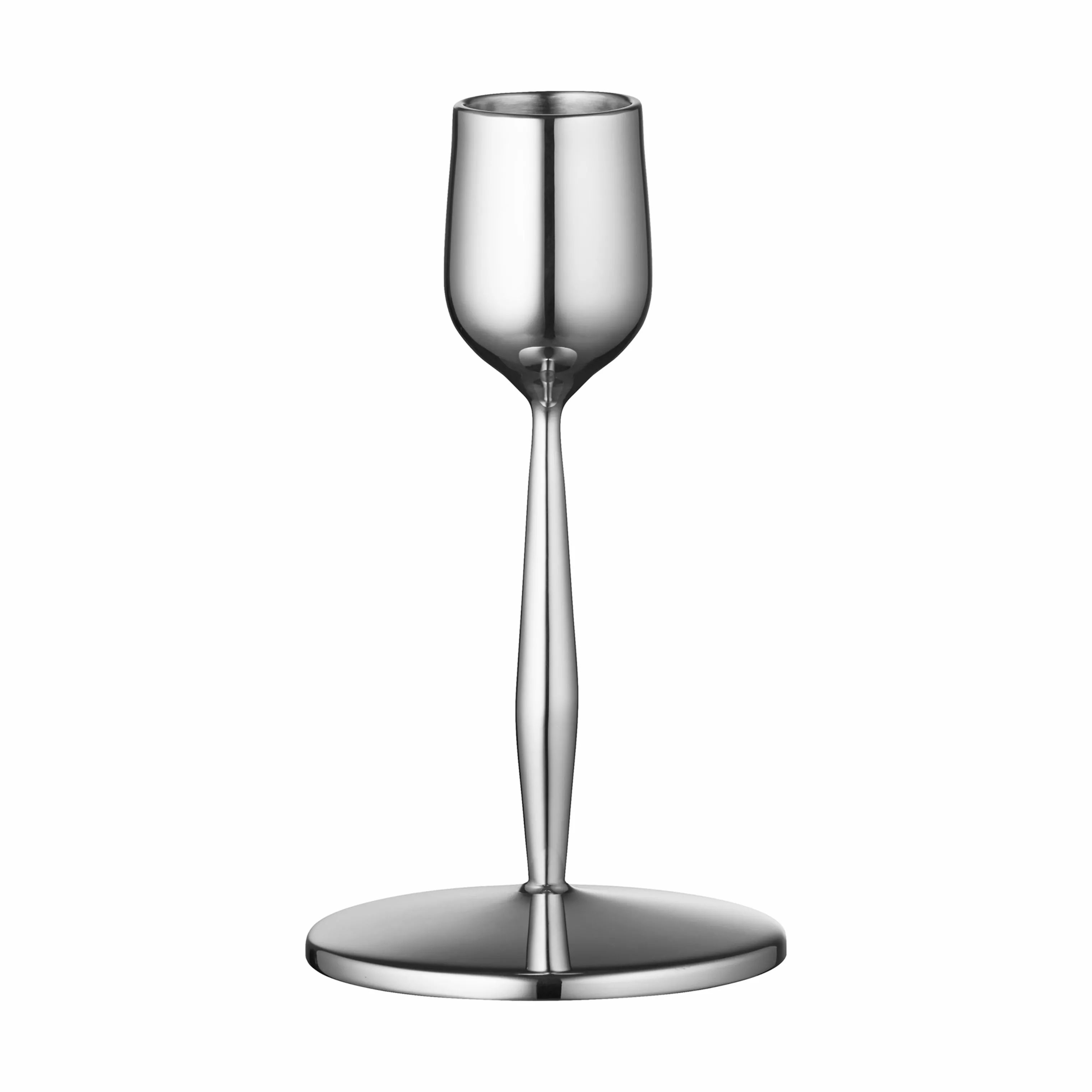 Gense Kronelysestage Dorotea Lysestage i Blank Stål, 12 cm, 1
