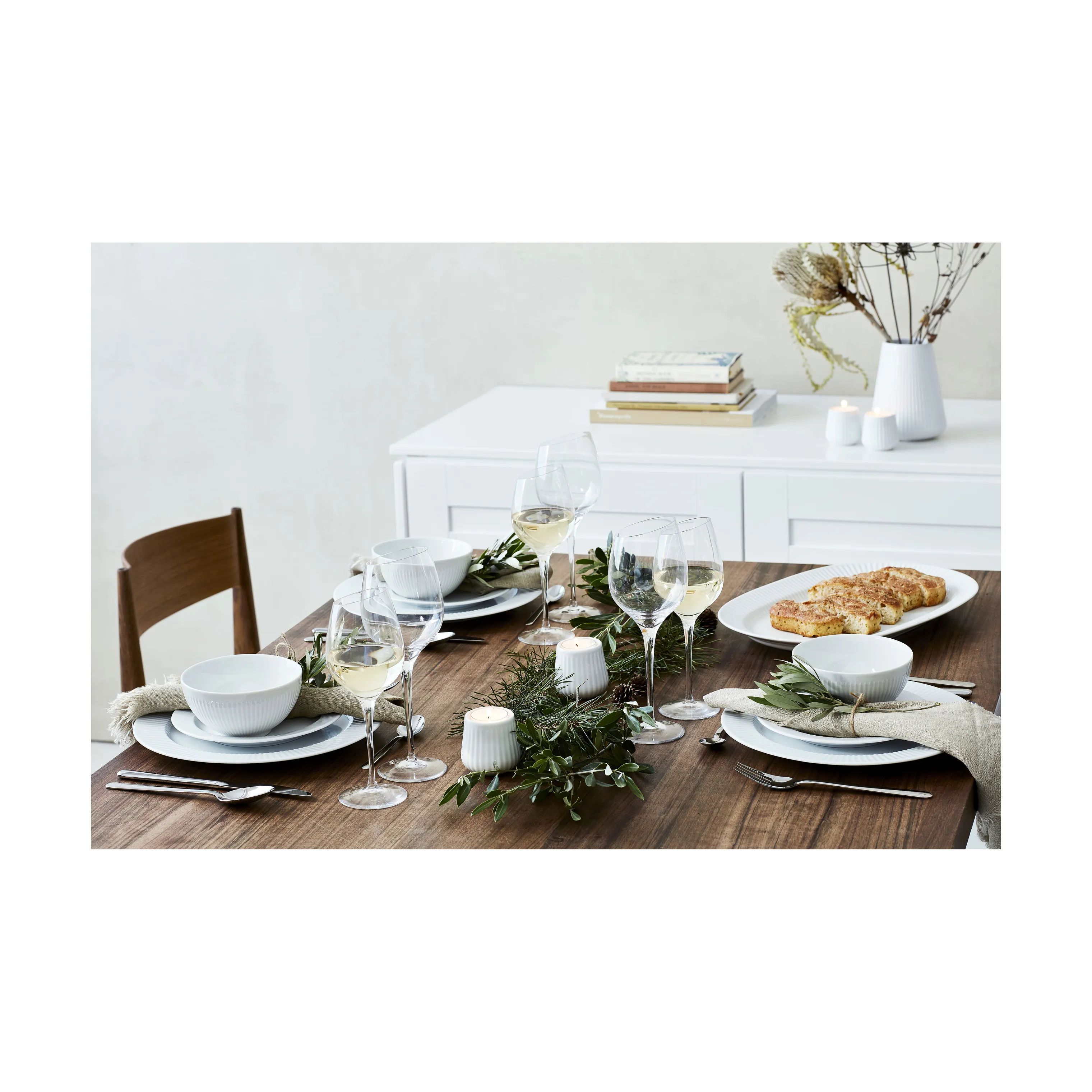 Eva Trio Middagstallerkener Legio Nova Middagstallerken i Hvid, 28 cm, 6